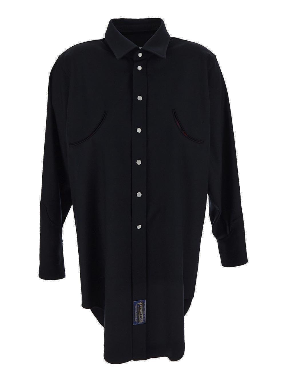 Shop Maison Margiela Pendleton Reversible Shirt In Black