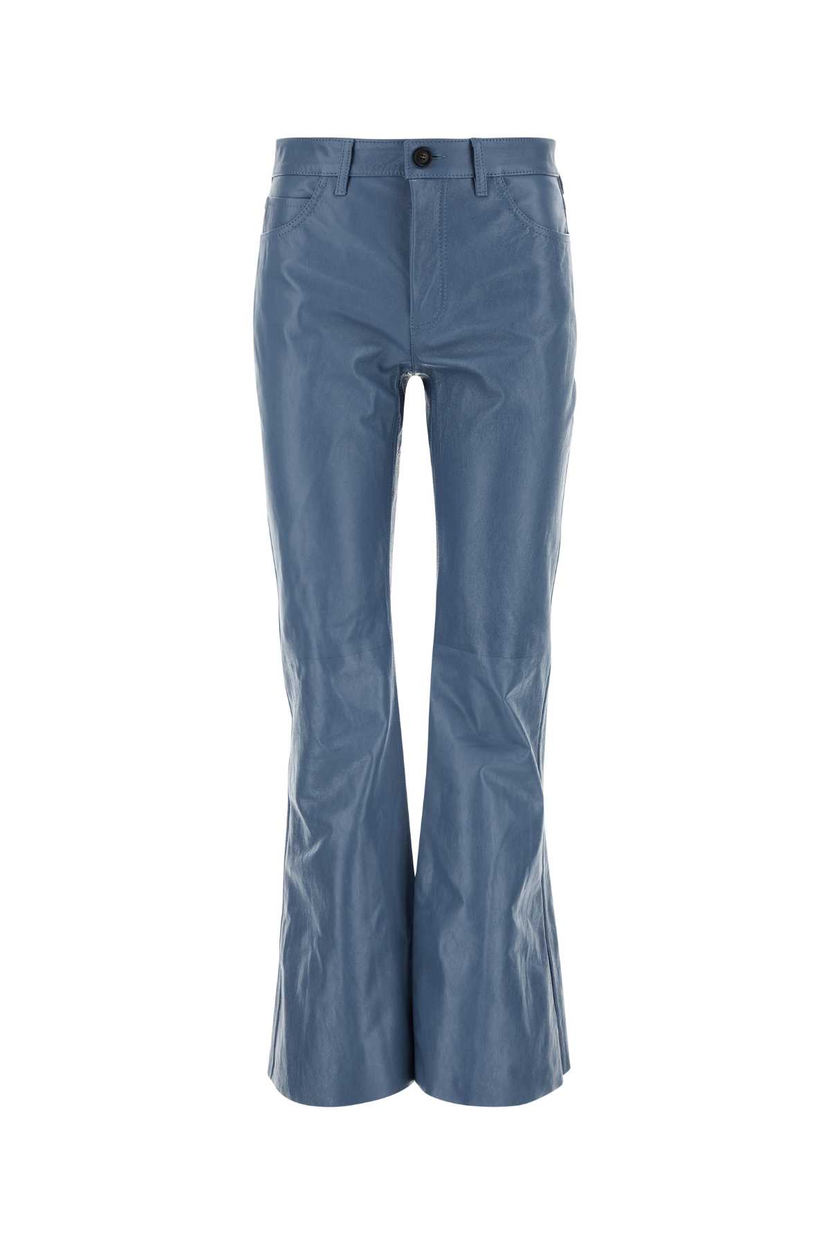 Air Force Blue Leather Pant