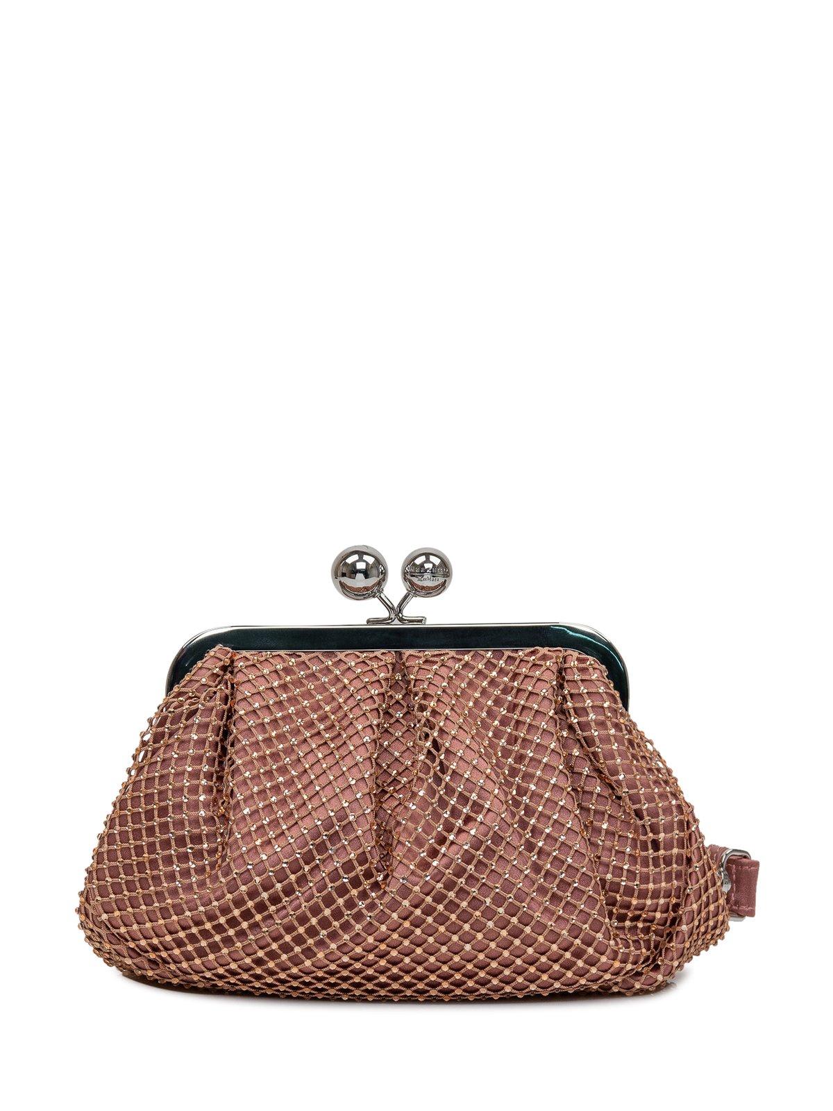 Shop Weekend Max Mara Embellished Small Pasticcino Bag In Blush