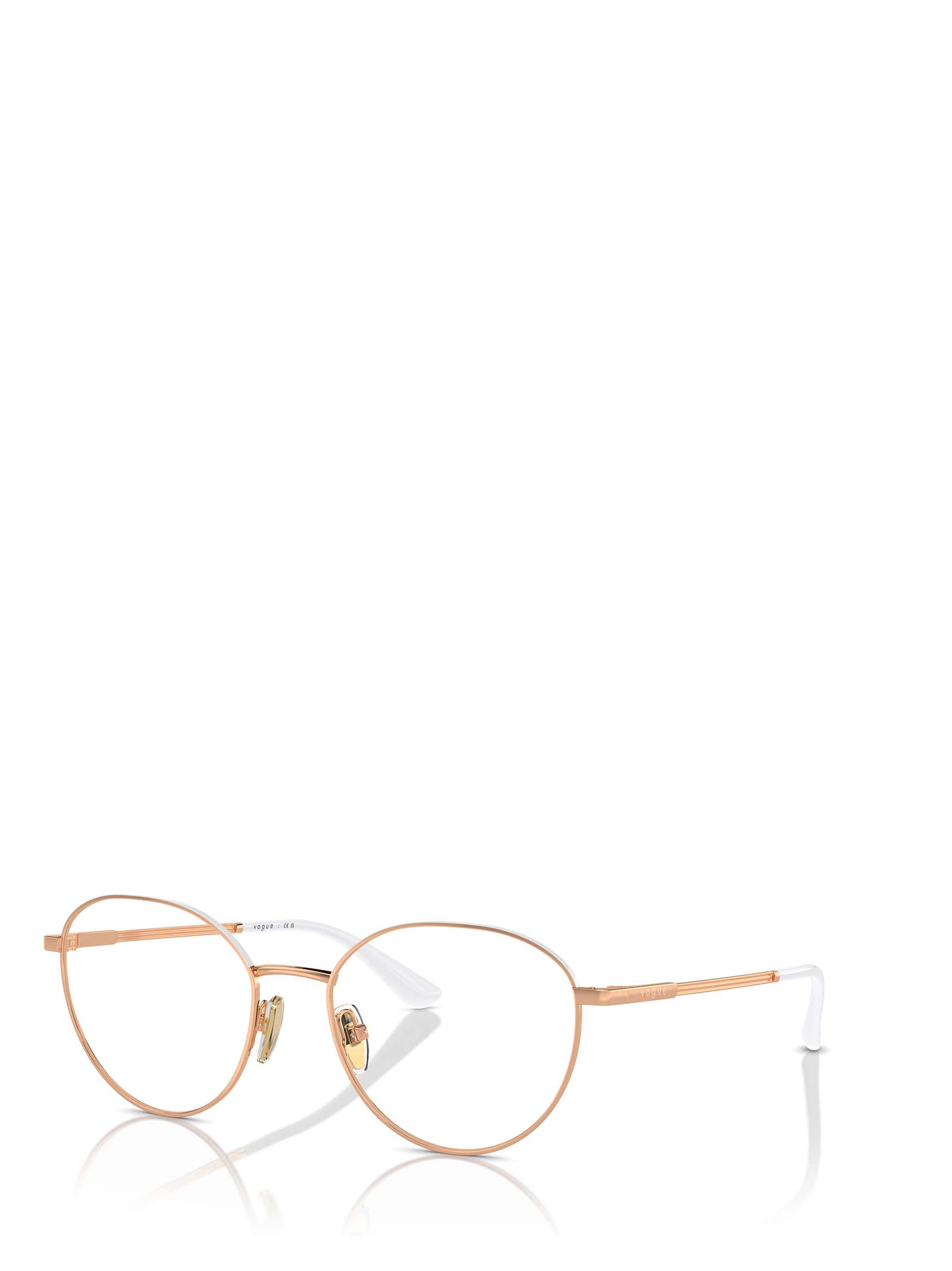 Shop Vogue Eyewear Vo4306 Rose Gold / Top White Glasses