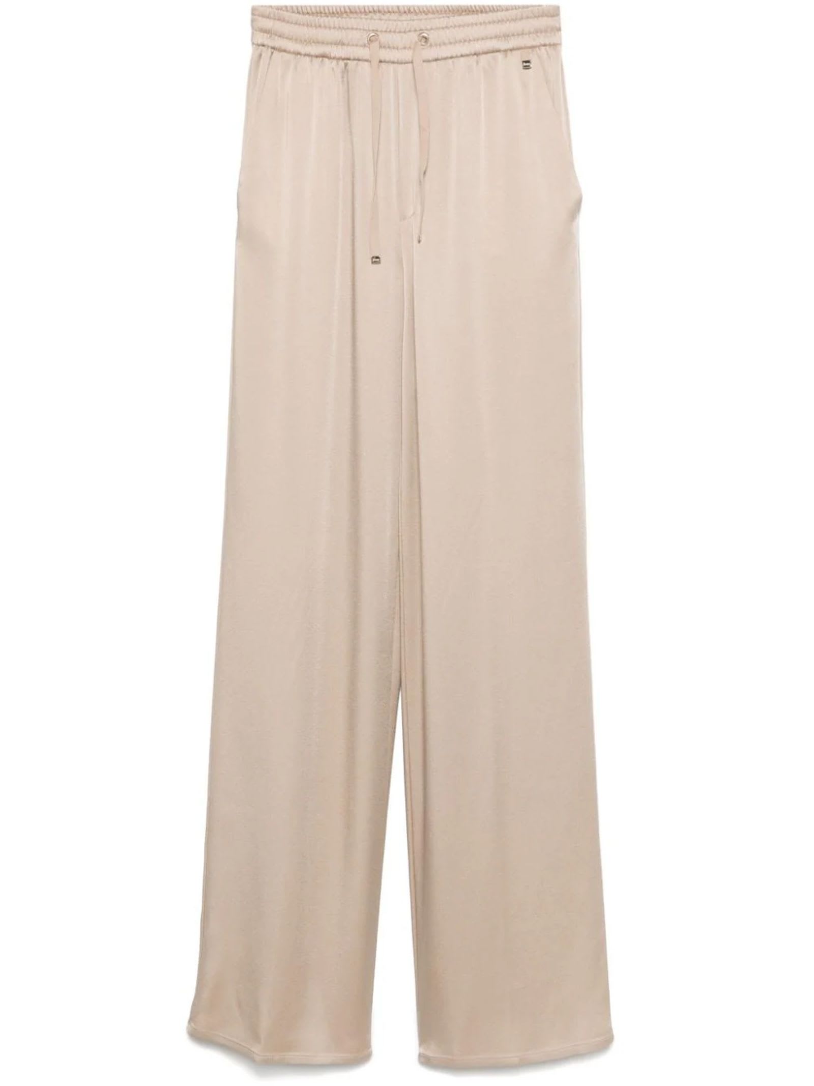 Blush Beige Satin Trousers