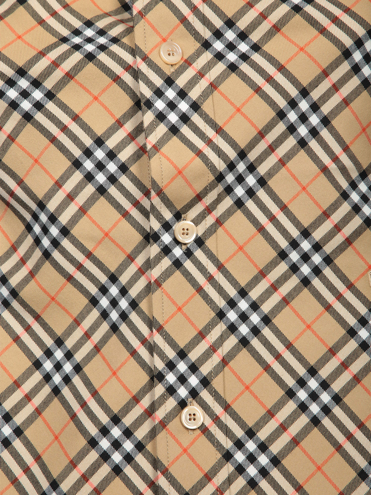 Shop Burberry Beige Check Shirt