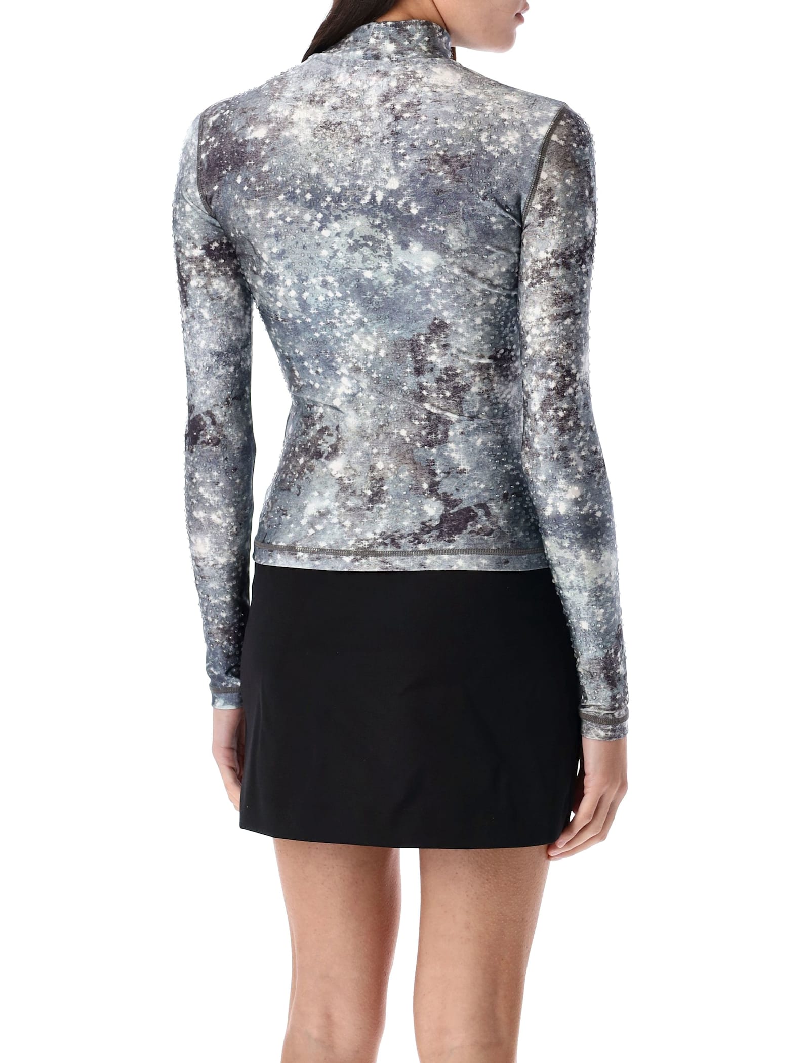 Diesel Nylon Blend Cozy Sweater In Silver