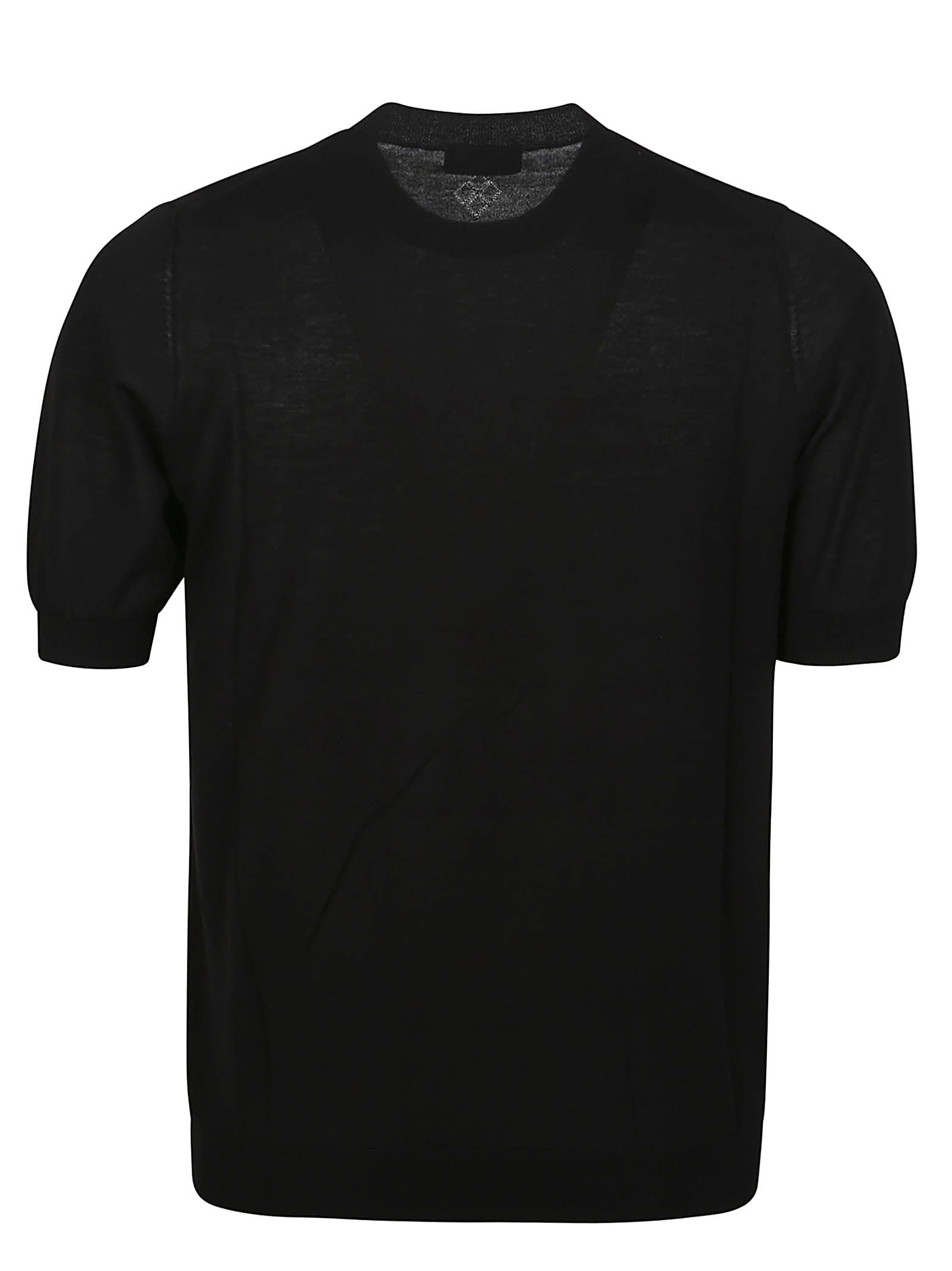 Shop Ballantyne Plain T-shirt In Black