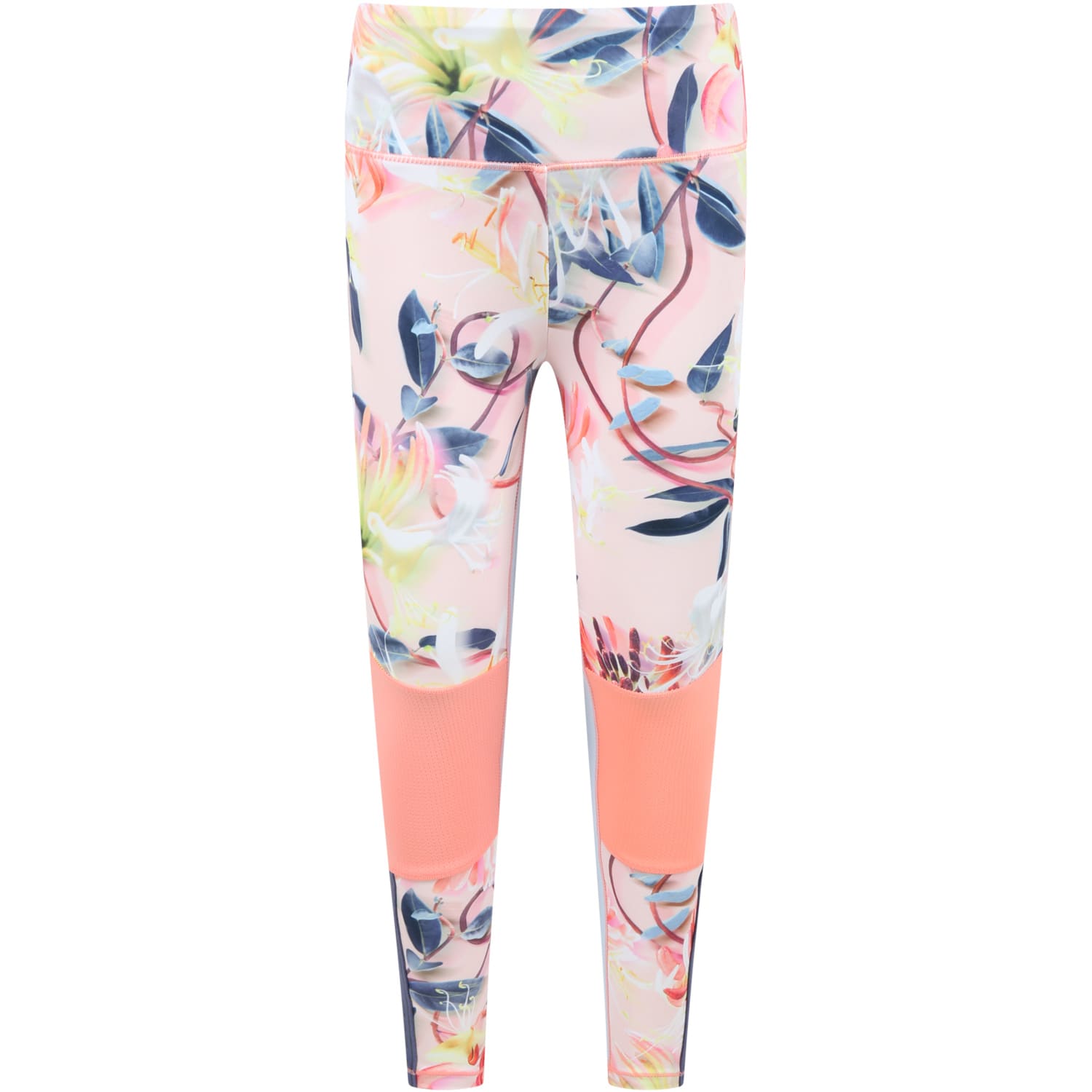 Molo Pink Leggings For Girl With Flowers