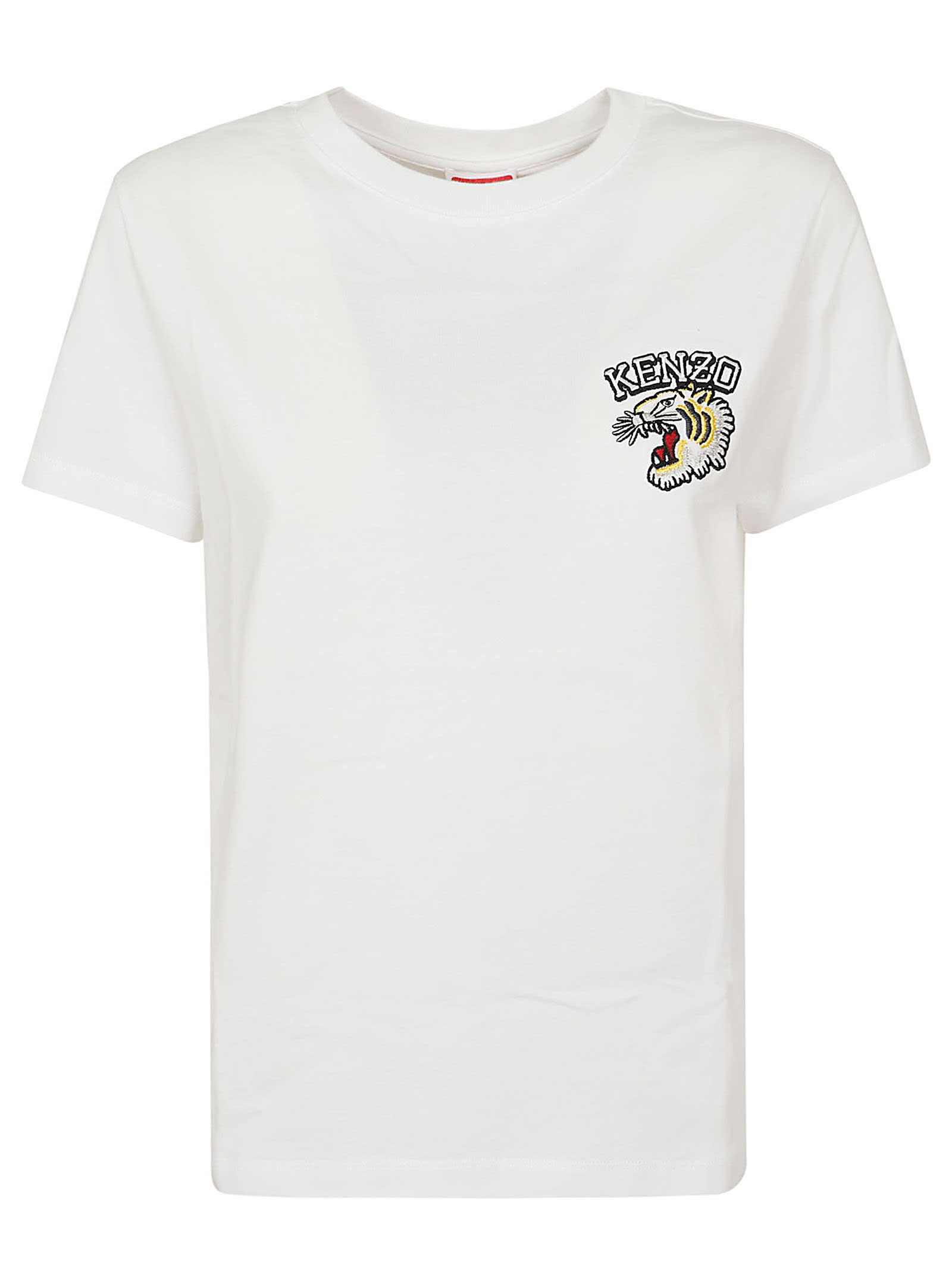 Shop Kenzo Tiger Varsity Classic T-shirt In Off White