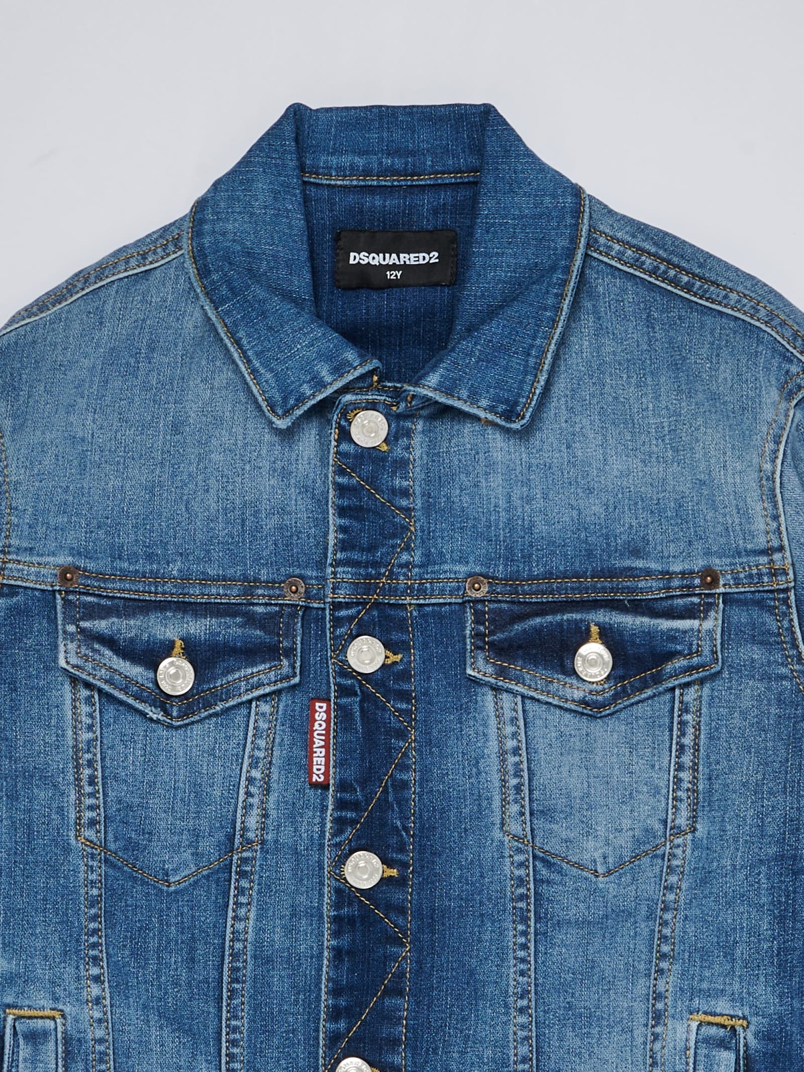 Shop Dsquared2 Over Jacket Jeans Jacket In Denim Chiaro