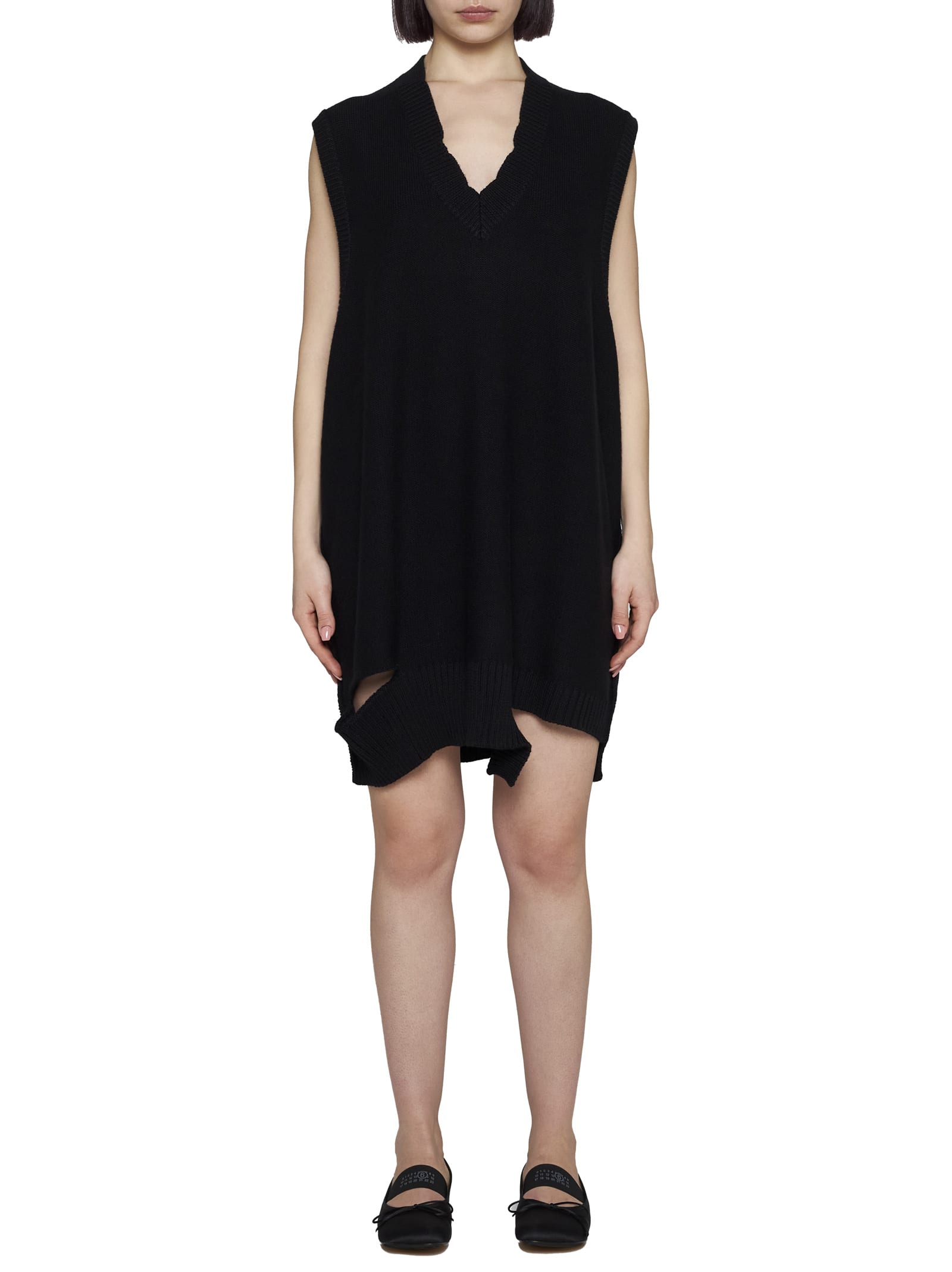 Shop Mm6 Maison Margiela Dress In Black