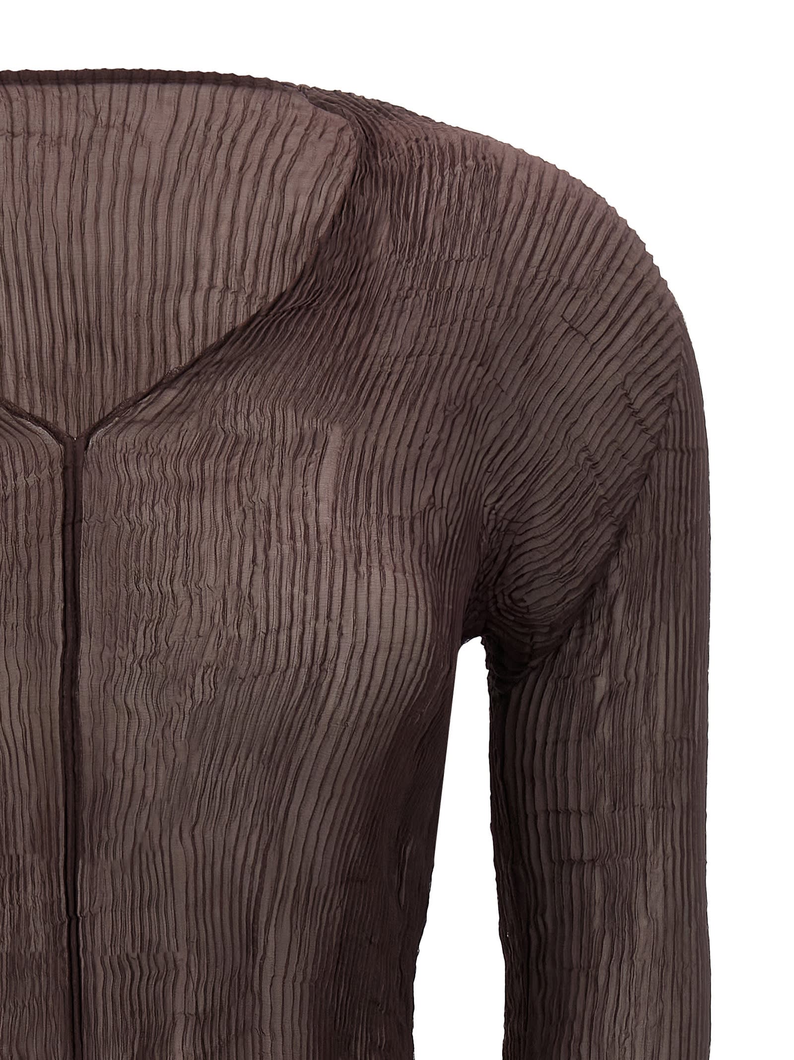 Issey Miyake Chiffon Twist 1 Sweaters And Cardigans Brown