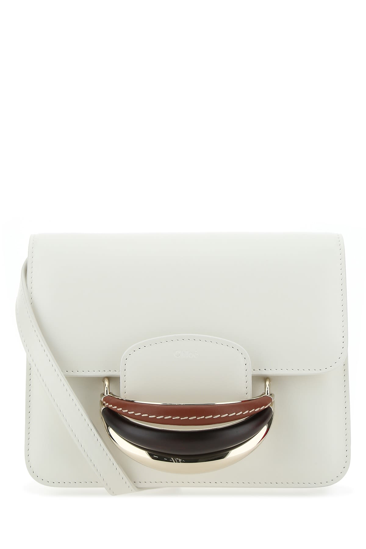 Chloé Chloe Women Ivory Leather Kattie Clutch In 101