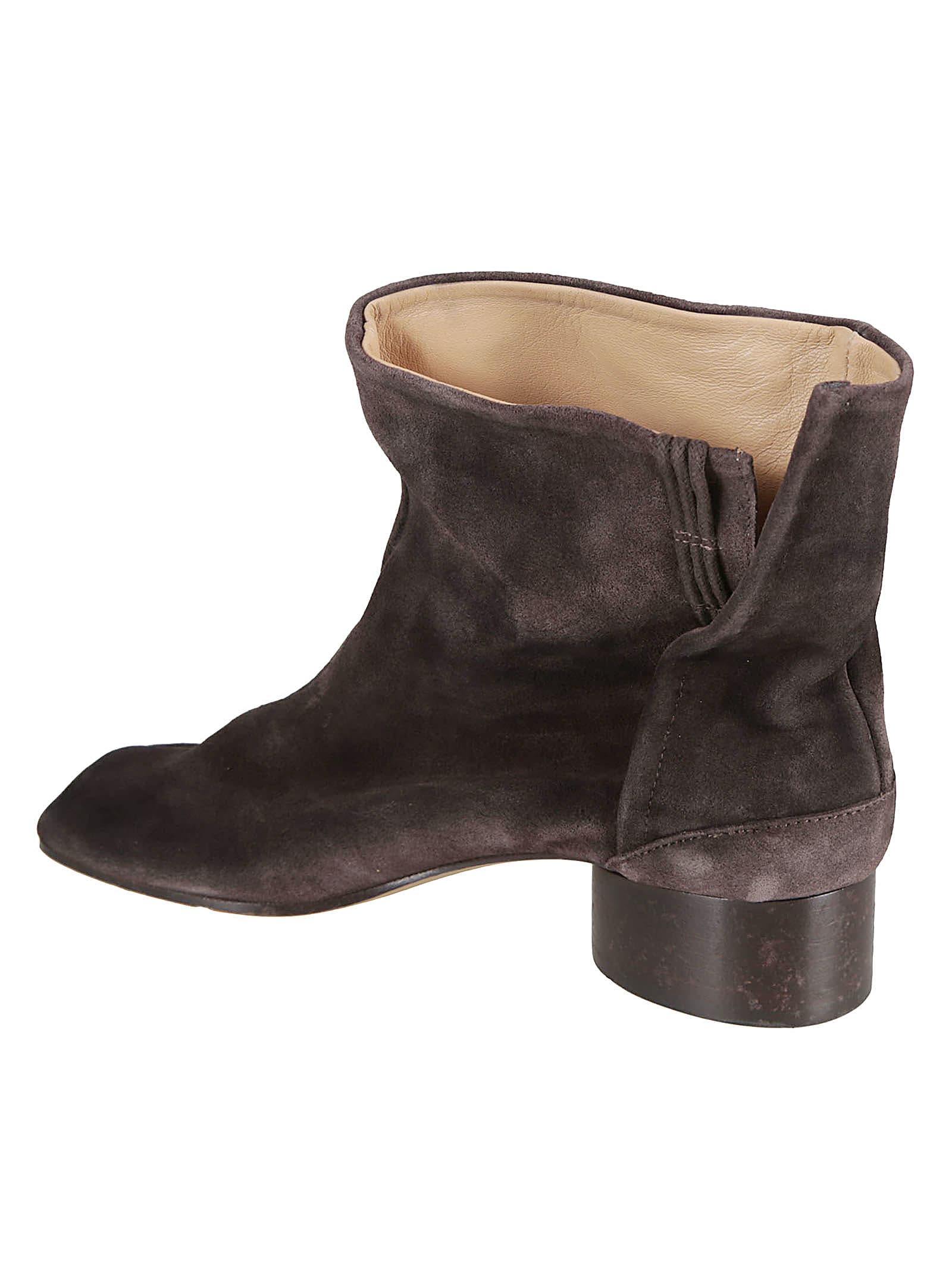 Shop Maison Margiela Tabi Ankle Boots In Brown