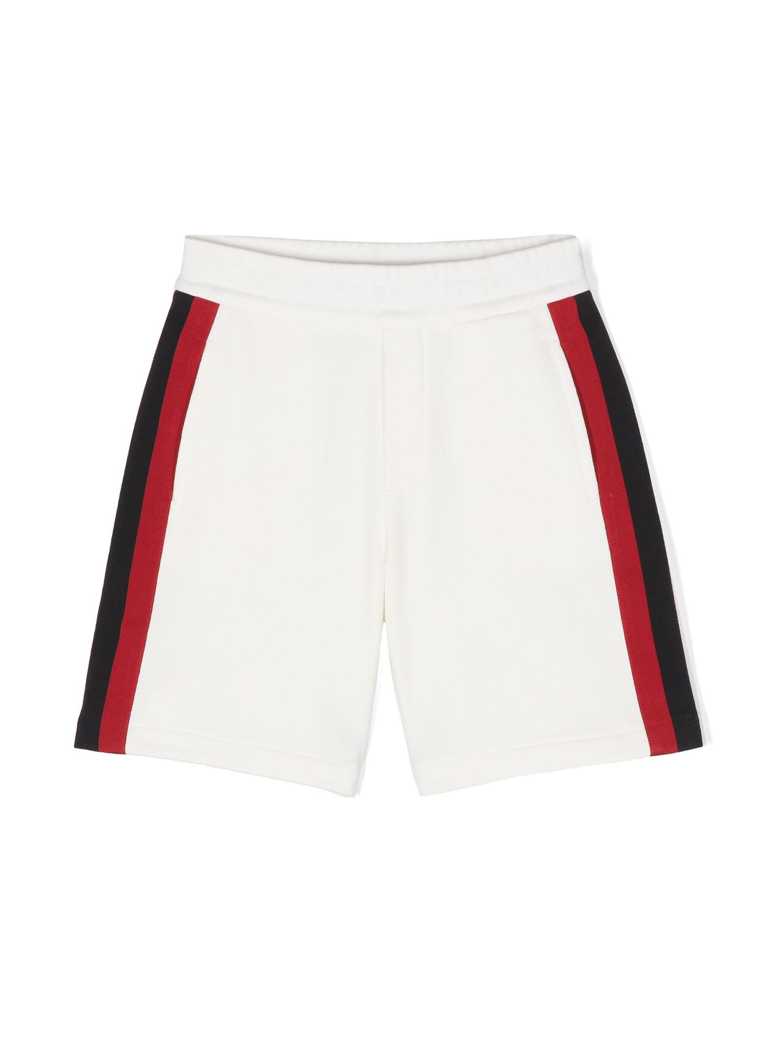 Shop Moncler Kids Shorts White