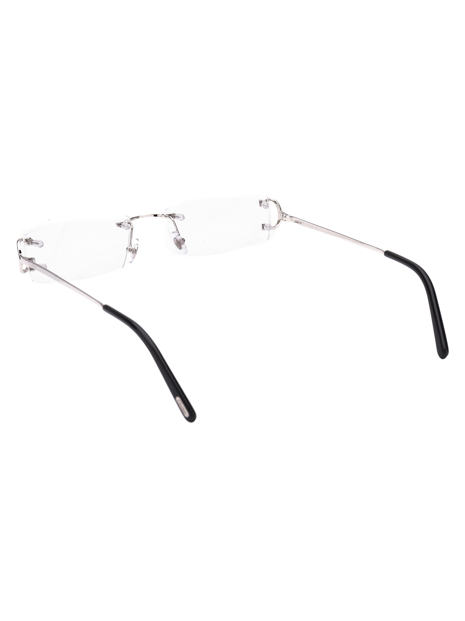 Shop Cartier Ct0092o Glasses In 002 Silver Shiny Transparent
