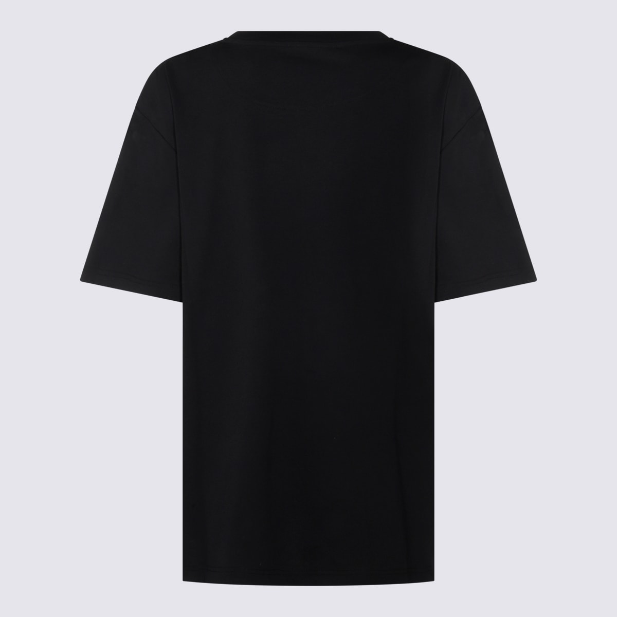 Attico Black Cotton T-shirt In Black