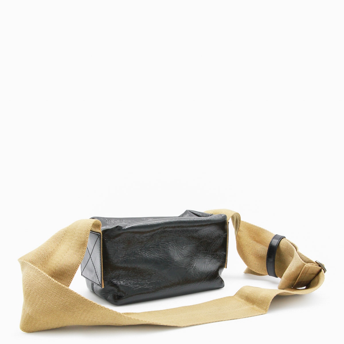 Uma Wang Rectangular Shoulder Bag Adjustable Strap In Black