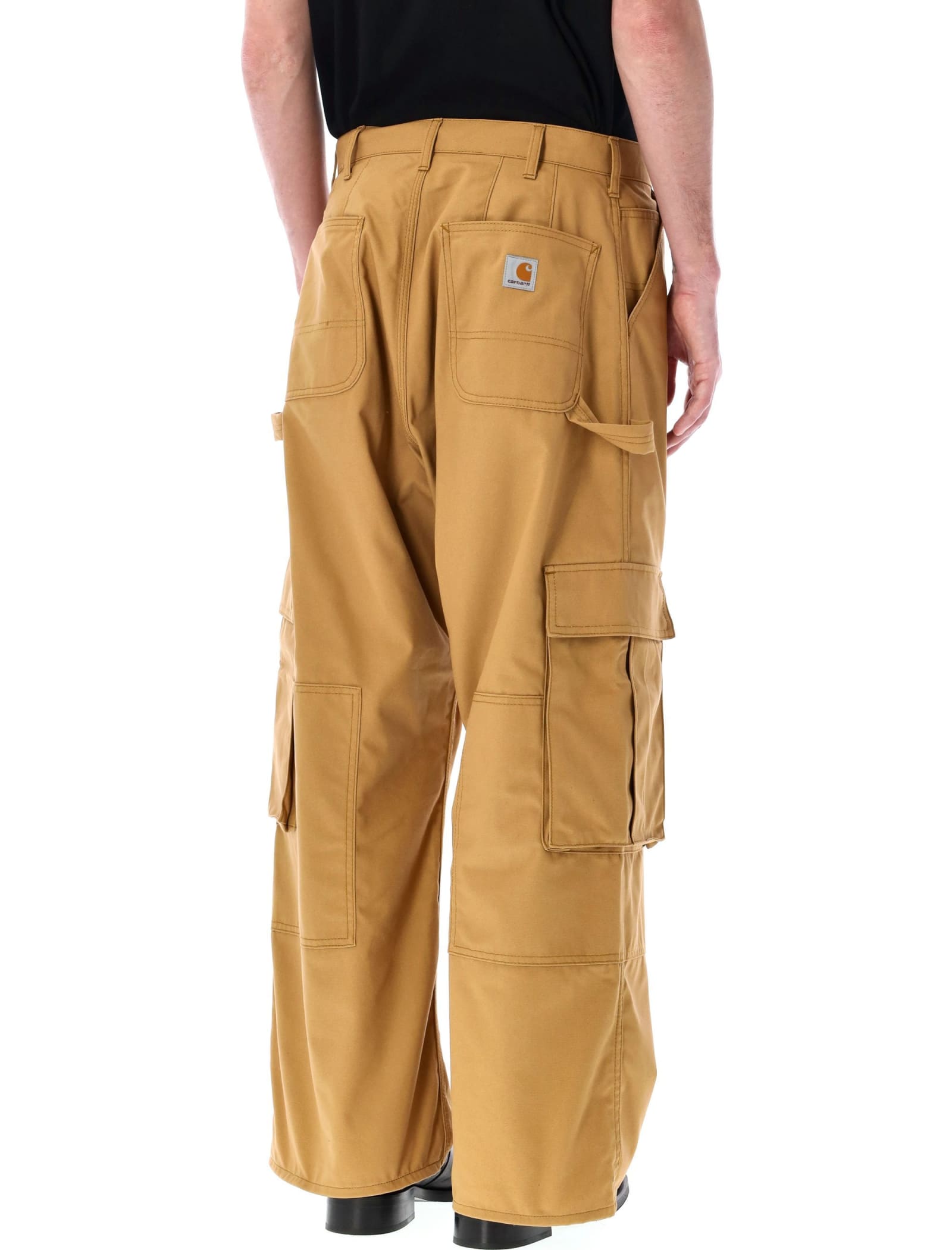 Shop Junya Watanabe Cargo Trousers In Brown