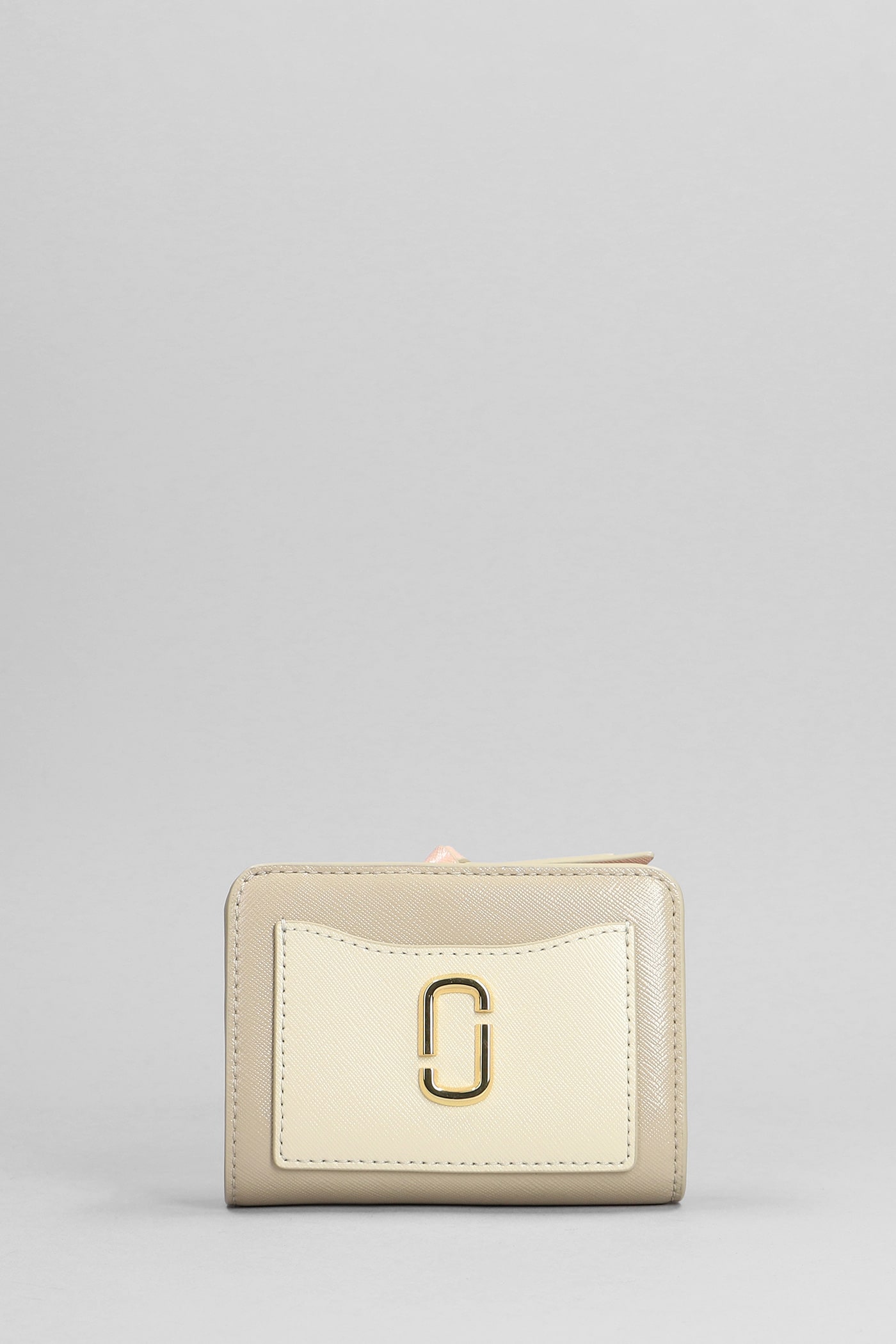 Marc Jacobs The Mini Compact Wallet In Khaki Leather