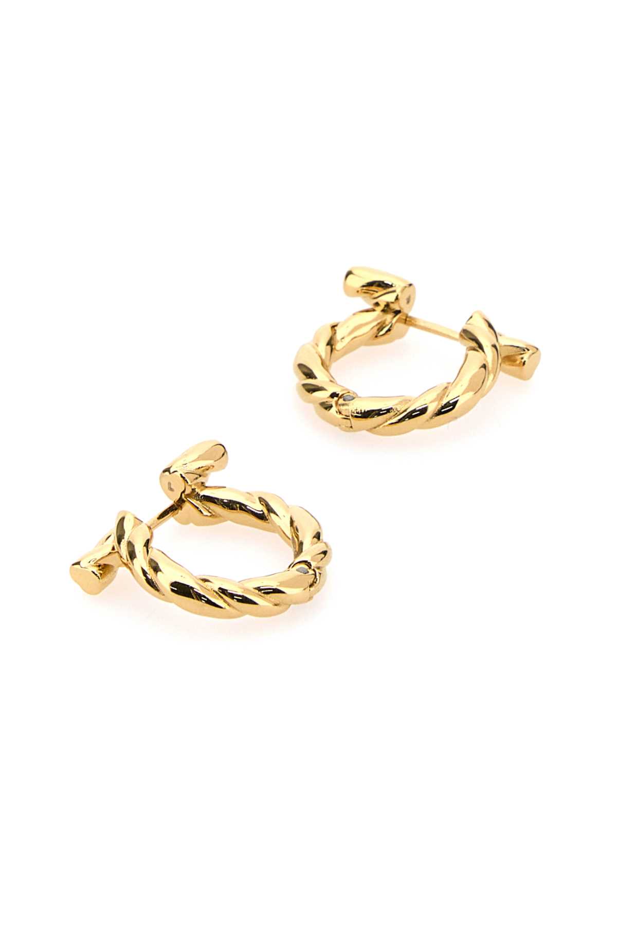 Ferragamo Gold Metal Gancini Earrings In Oro