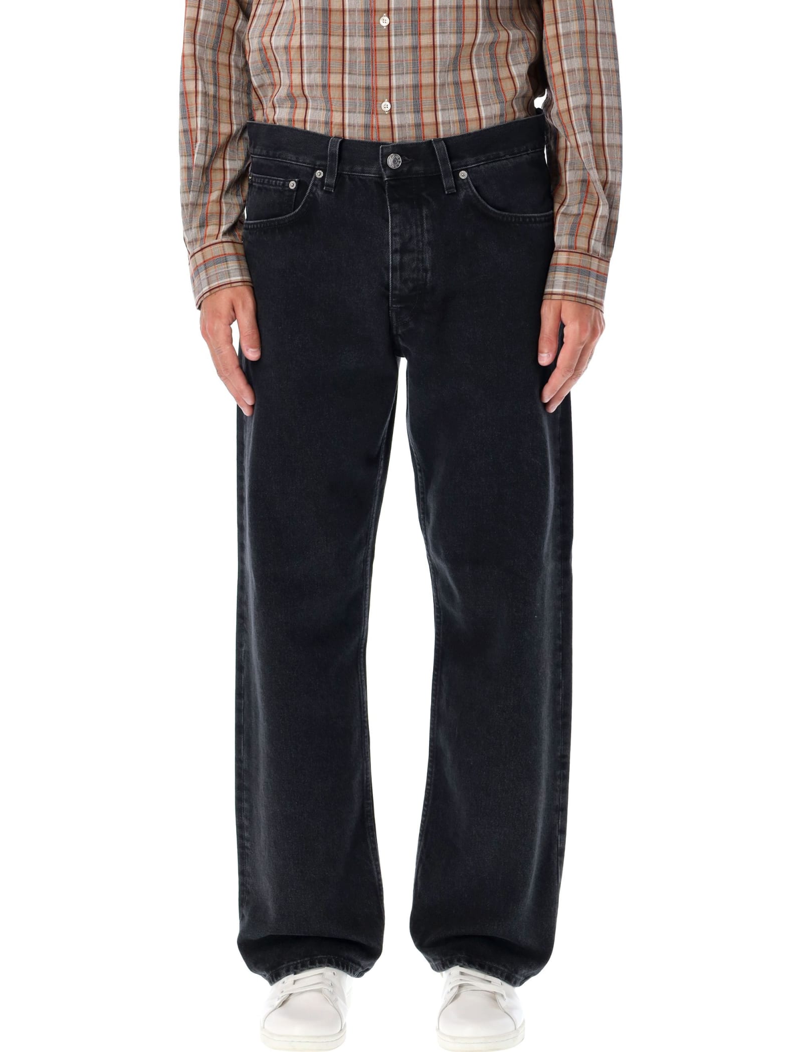 Shop Sunflower Loose Jeans In Wash Black 2