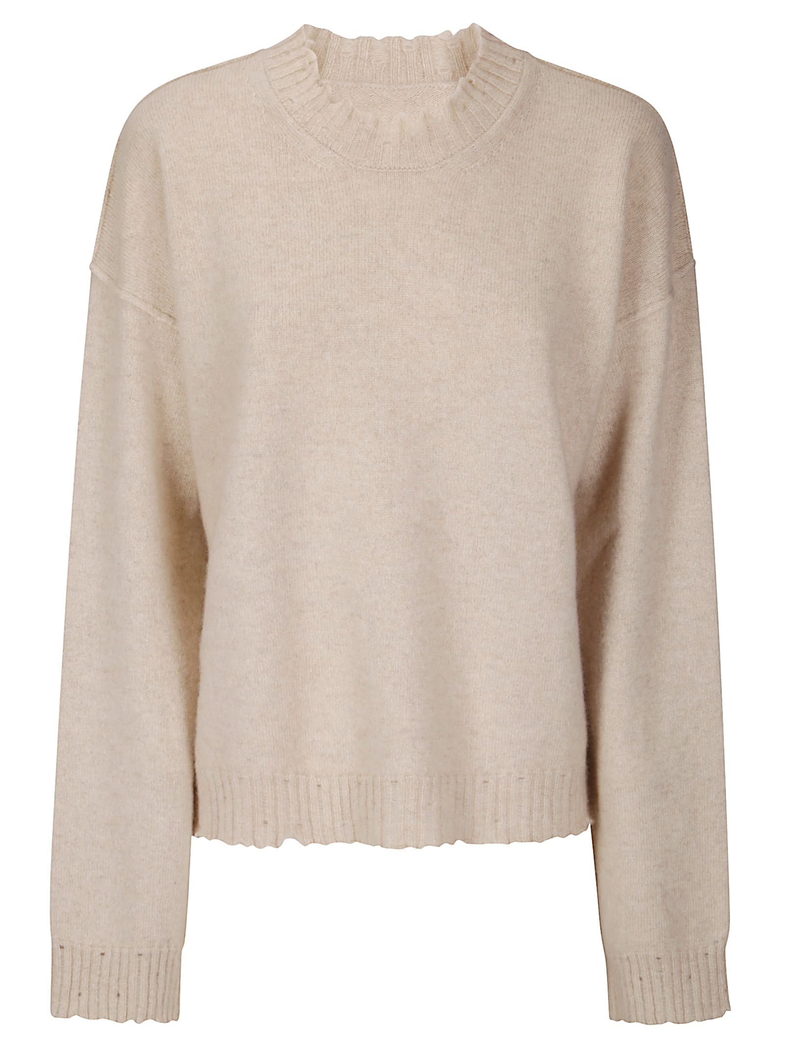 Uma Wang Long Slv Top Sweater In Neutral
