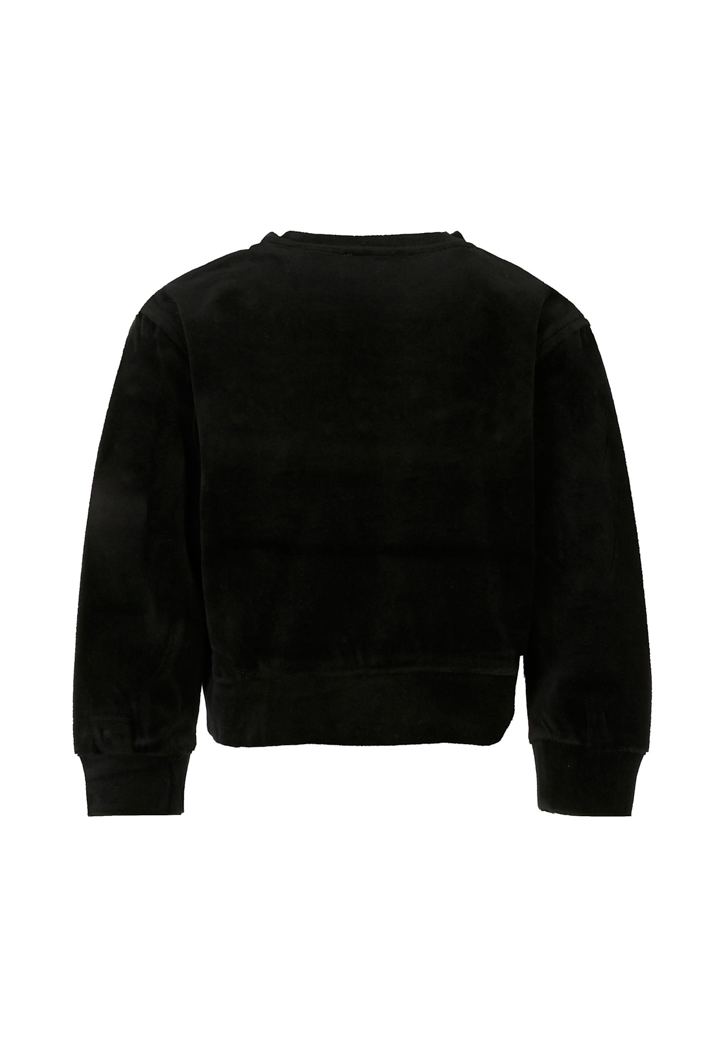 Rykiel Enfant Black Sweatshirt For Girl With Logo In Black