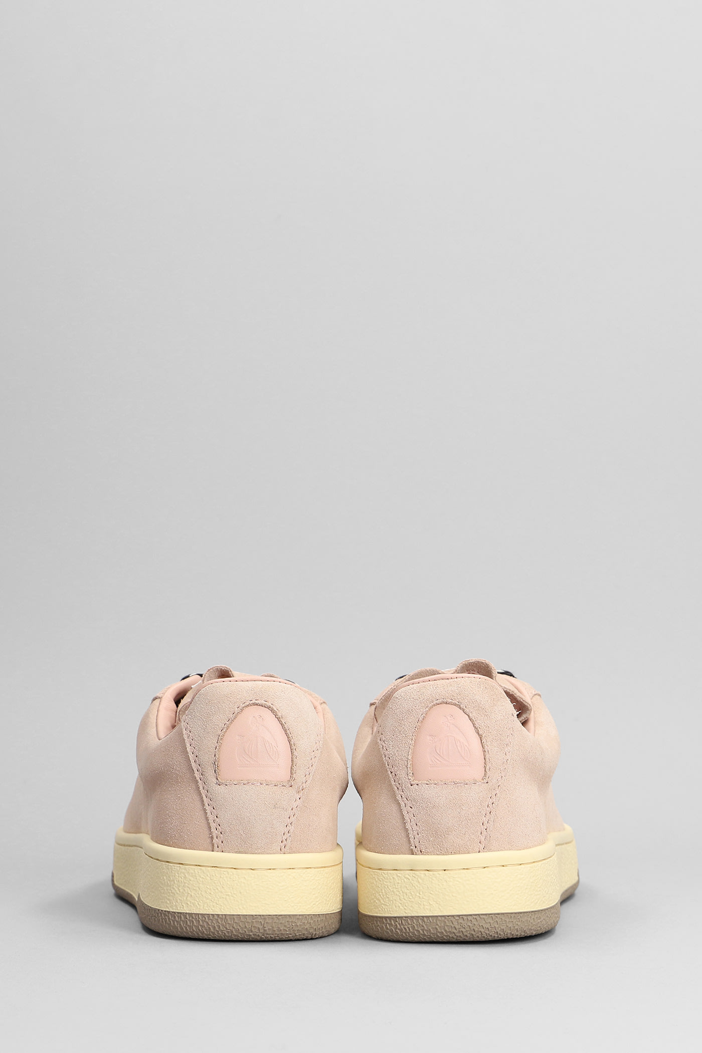 Shop Lanvin Lite Curb Sneakers In Rose-pink Leather