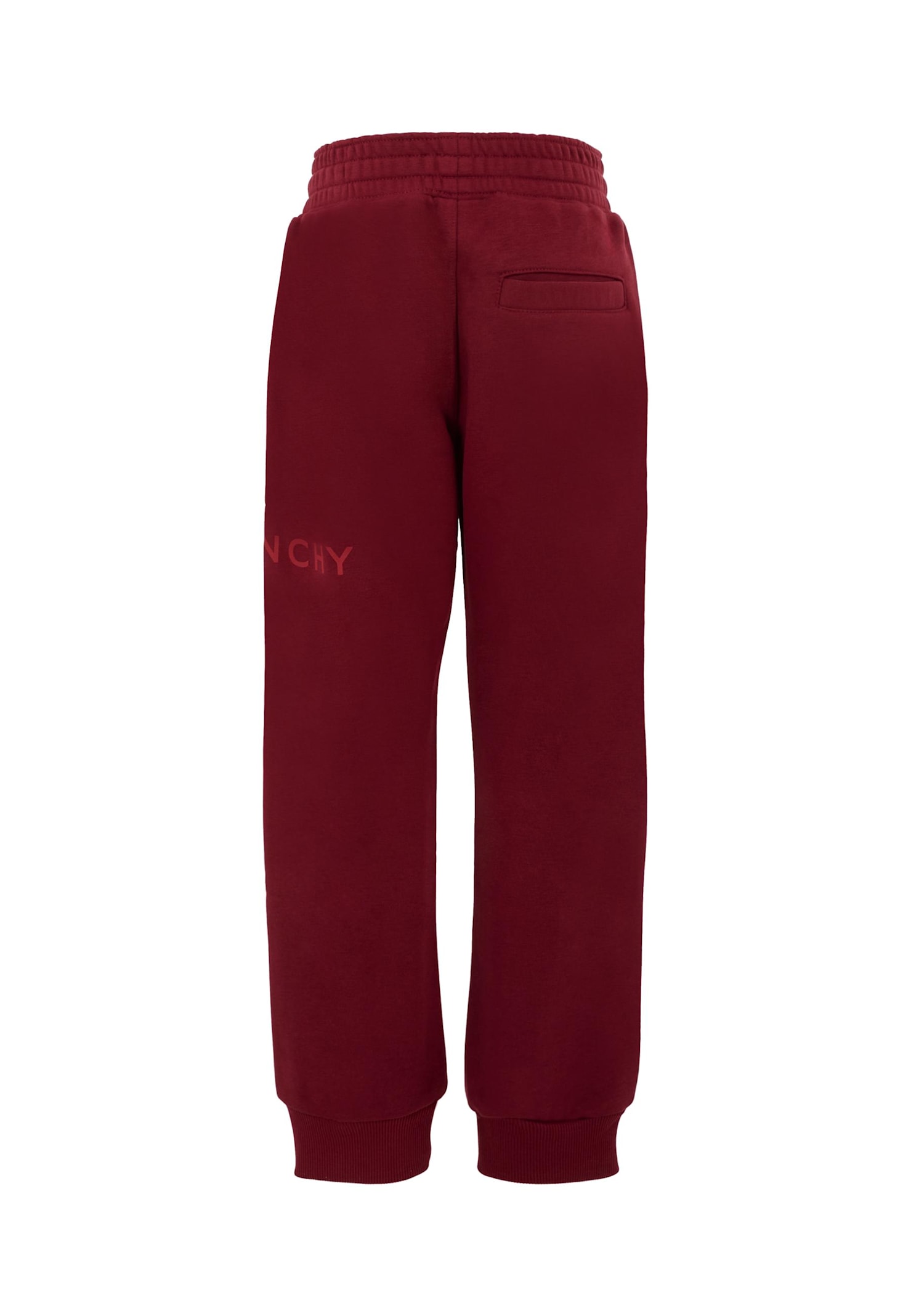 Givenchy Burgundy Trousers For Kids With Logo In Multi