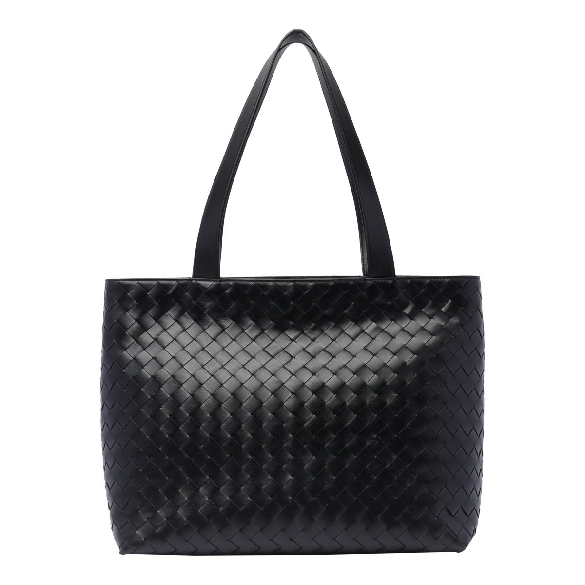 Shop Bottega Veneta Small Intrecciato Zipped Tote In Black