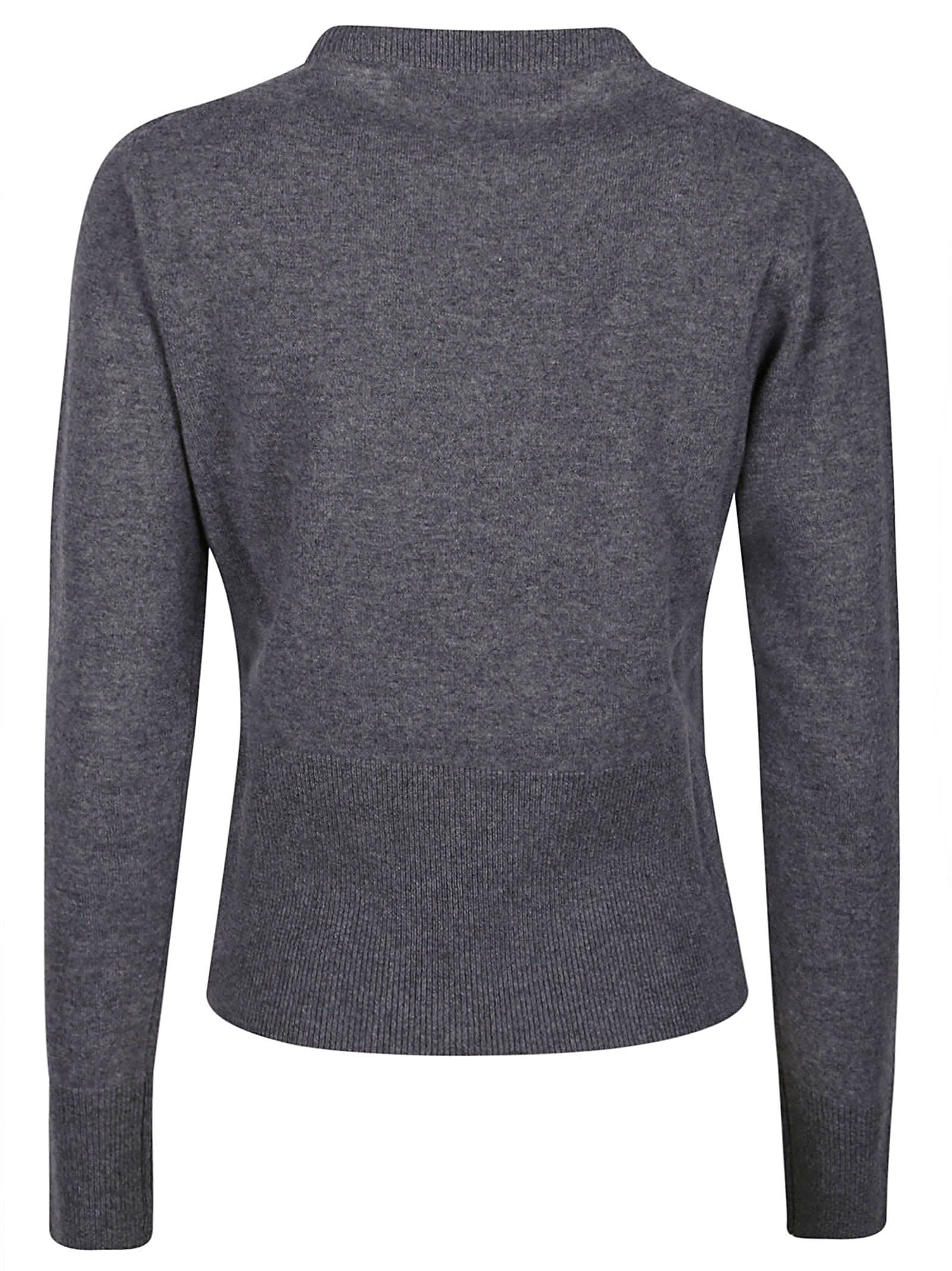 Shop Federica Tosi Round Neck Sweater In Grigio