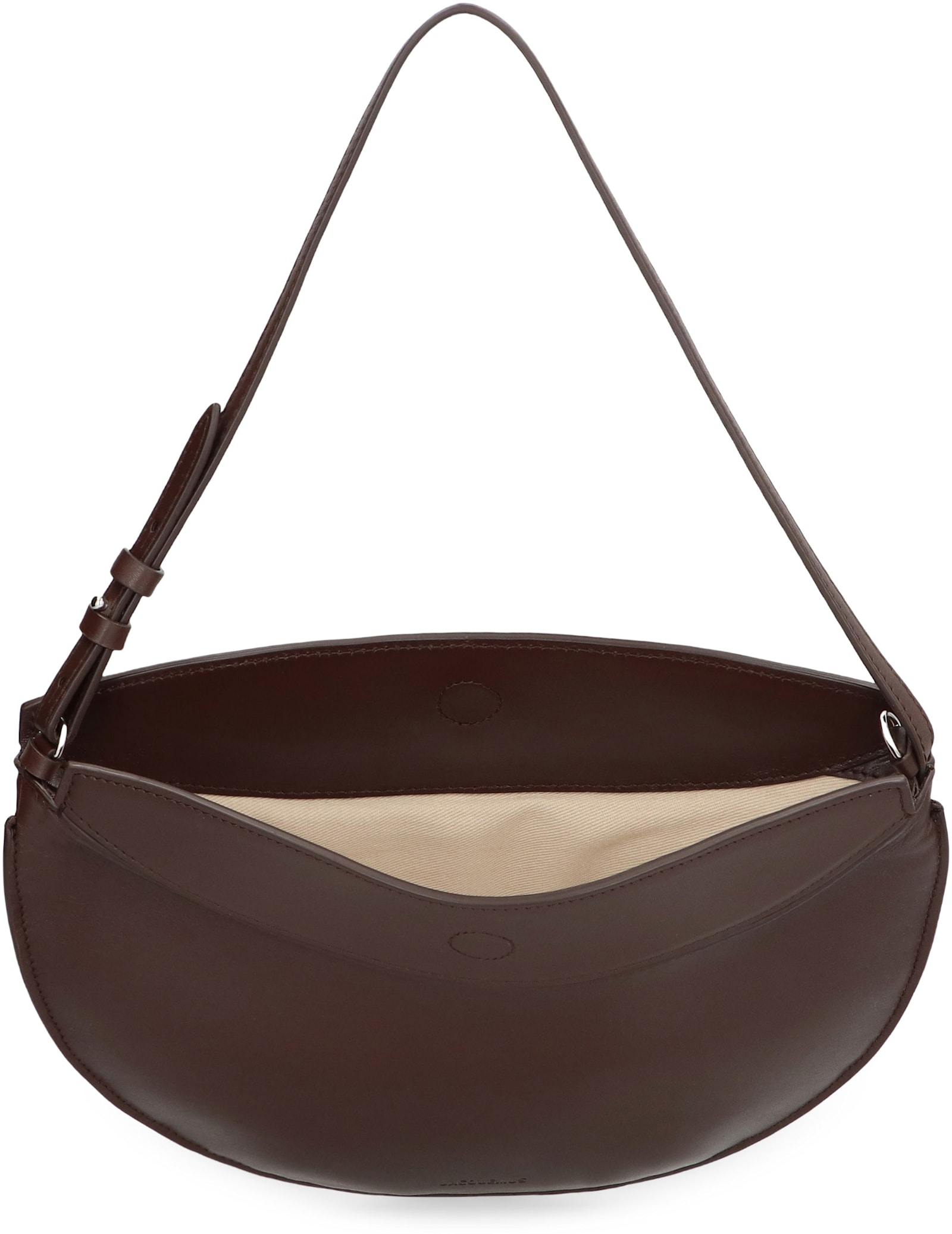 Jacquemus Decorated With A Graphic Pattern And Drawstring Closure. In Brown
