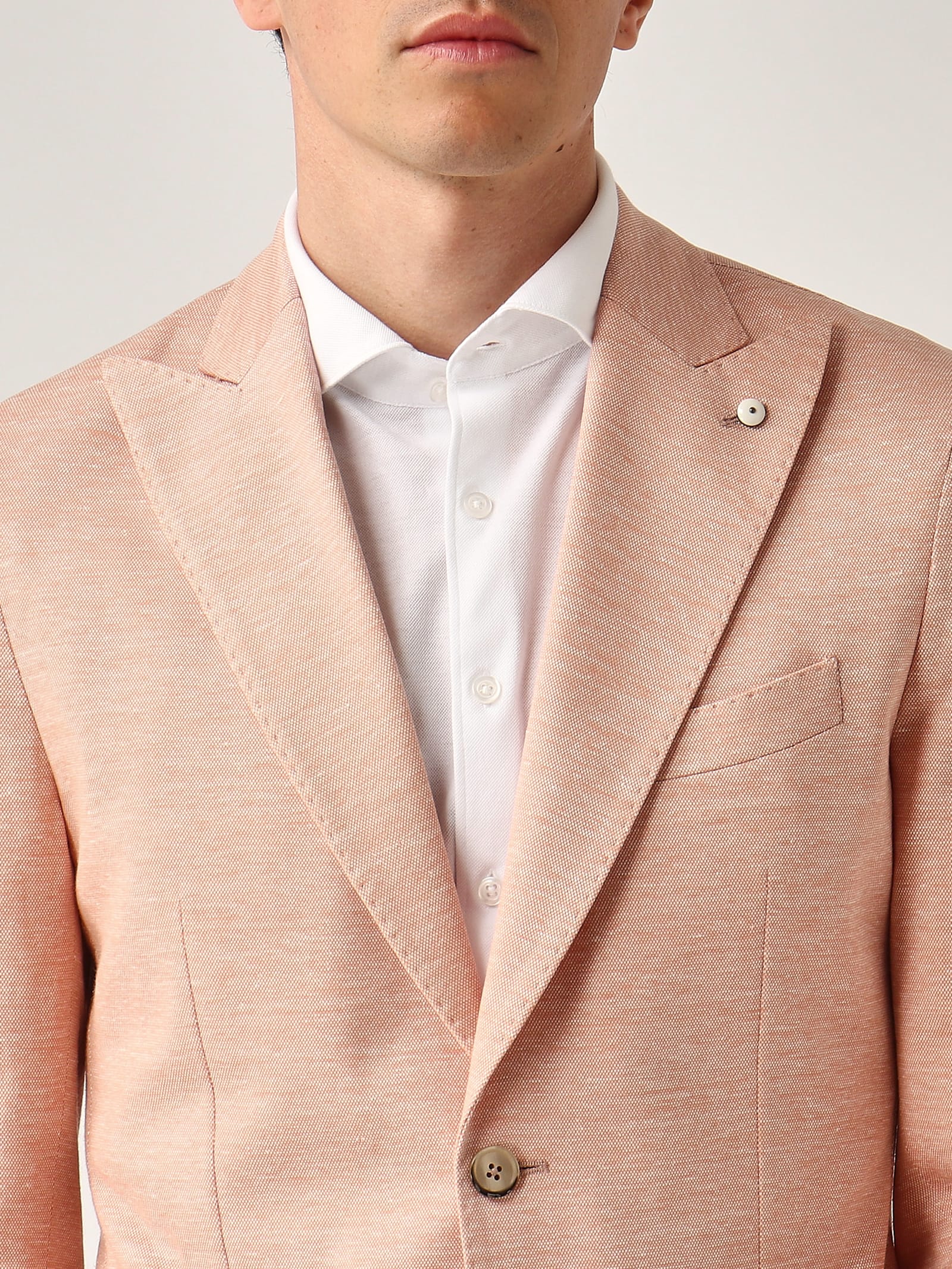 L.b.m 1911 Giacca Drop S Regolare Rever Lancia Blazer In Salmone
