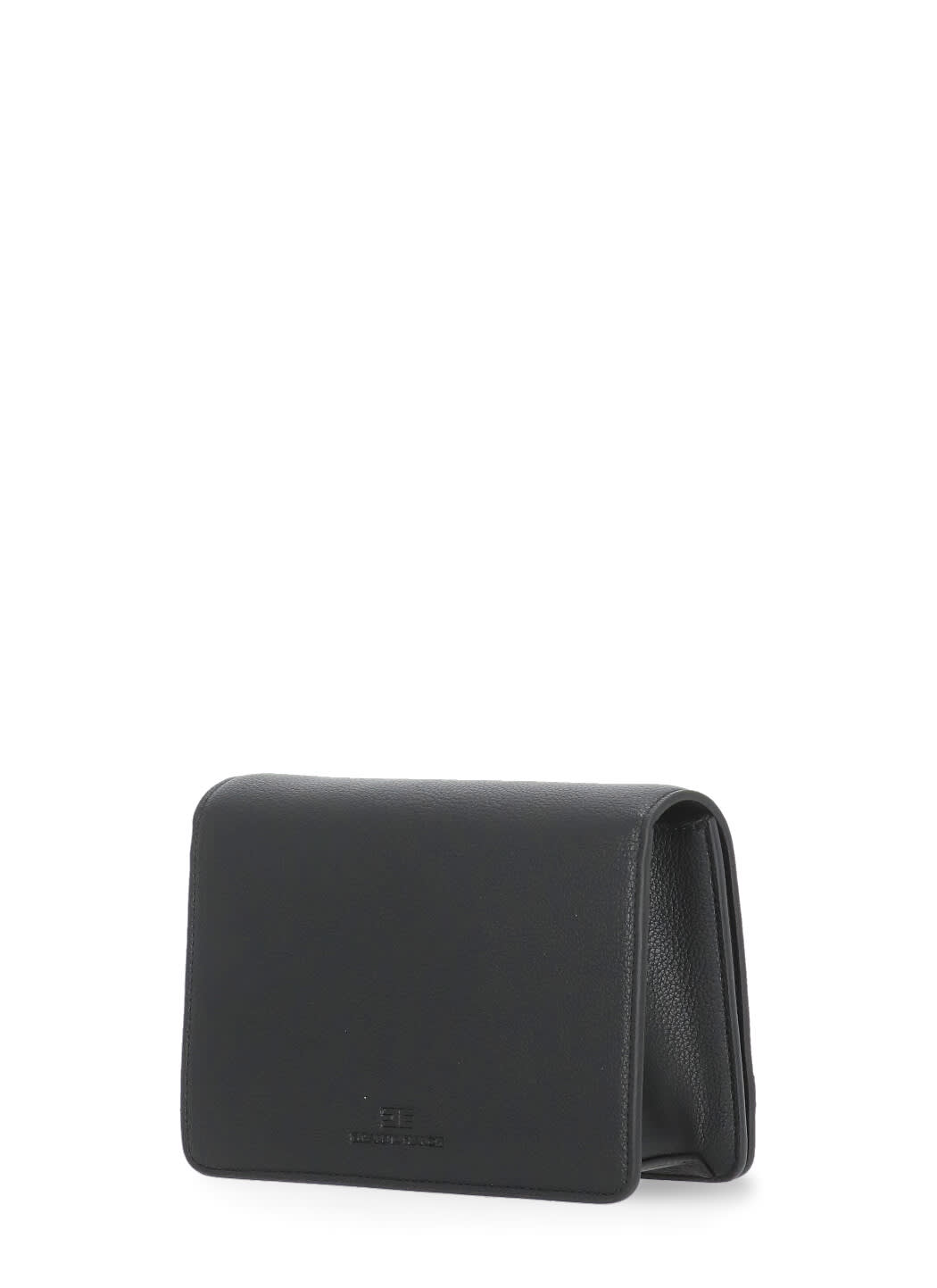 Elisabetta Franchi Shoulder Bag With Logo In Black