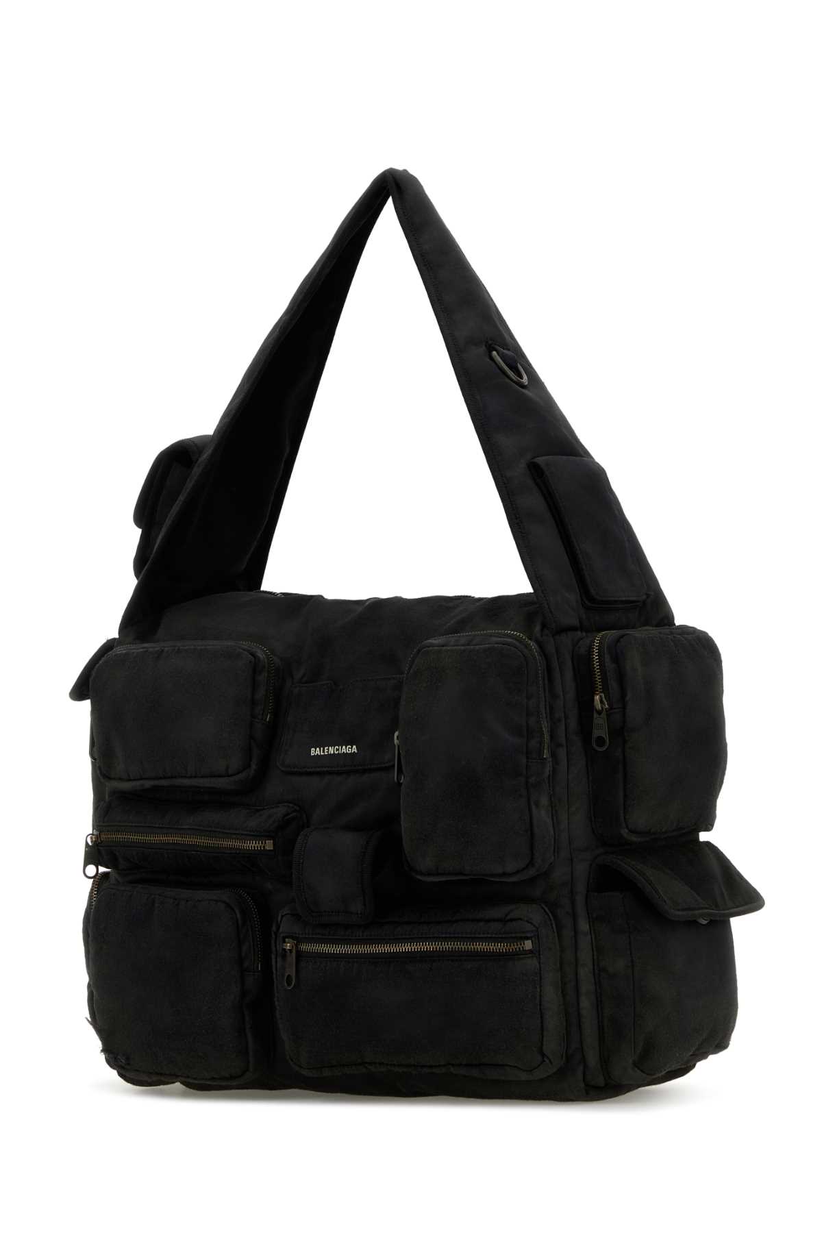 Balenciaga Superbusy Large Cracked-leather Tote Bag In Black