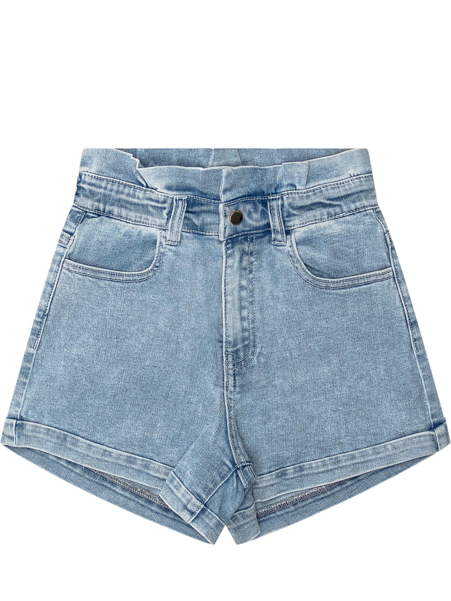 Shop Twinset Jeans Shorts In Denim Azzurro
