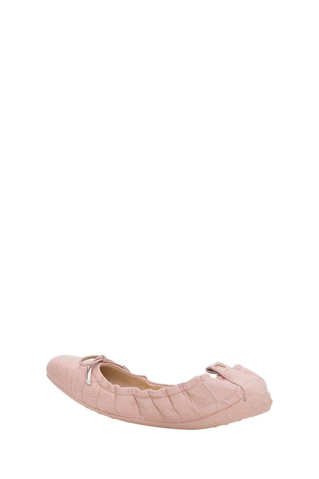 Shop Tod's Ballerina Flat Shoes In Pink