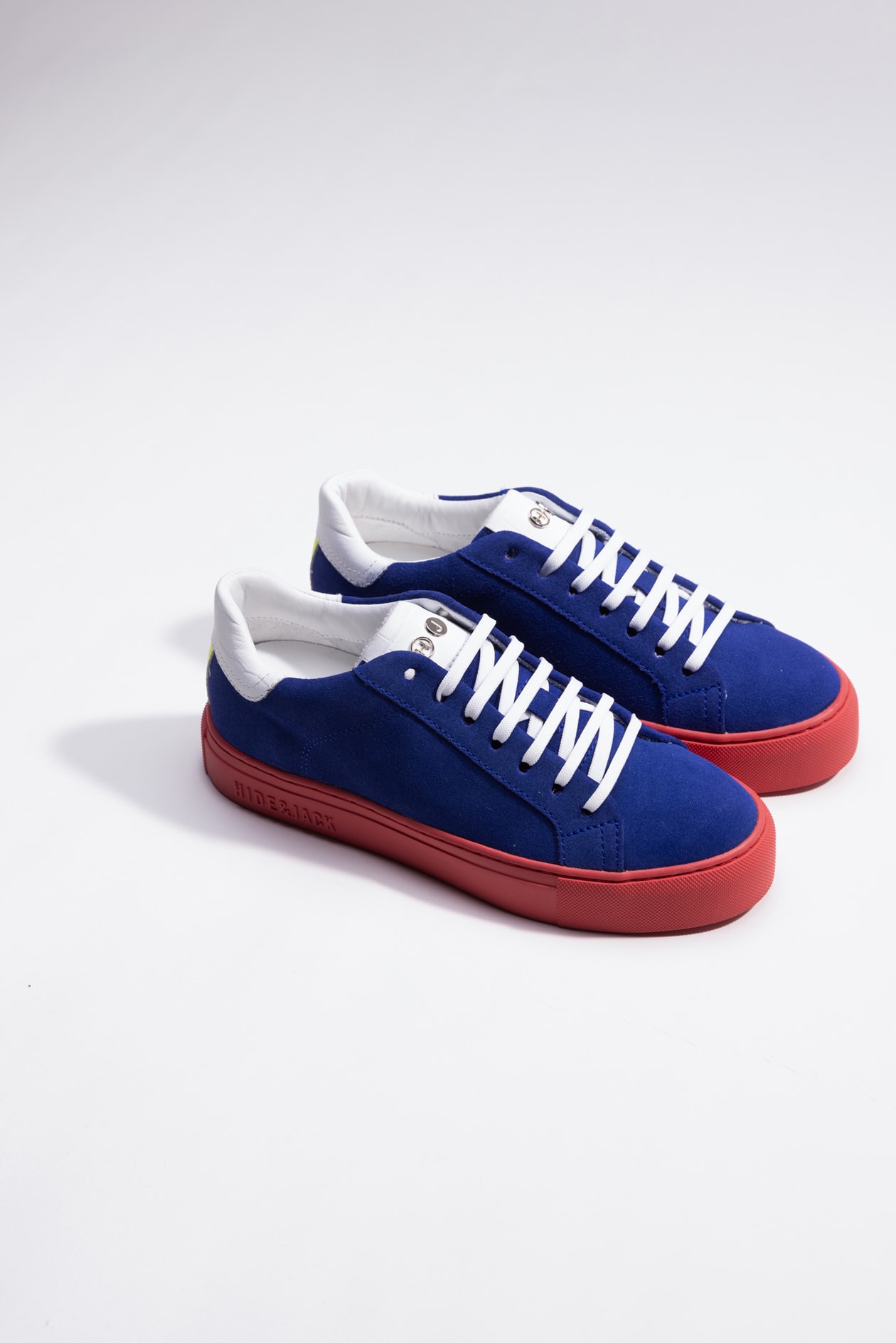 Hide&amp;jack Low Top Sneaker - Essence Oil Azure Red In White