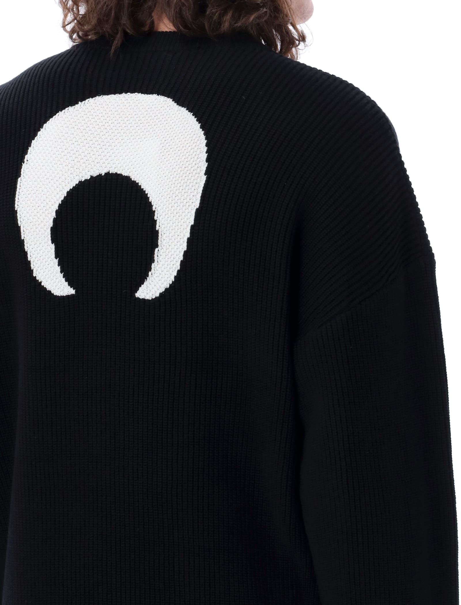 Shop Marine Serre Core Knit Sweater In Black