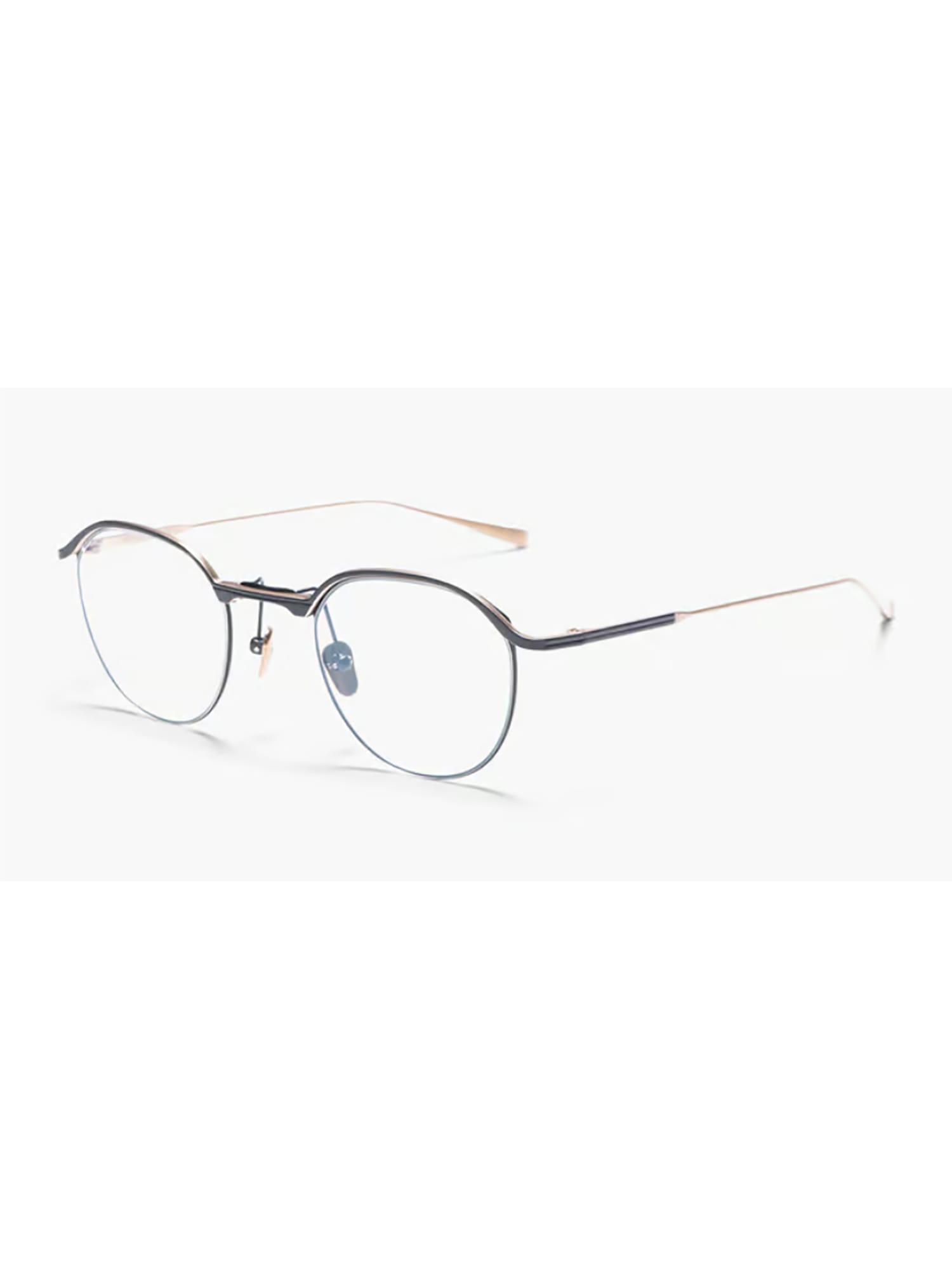 Masunaga Stratus Eyewear In Navy/gold