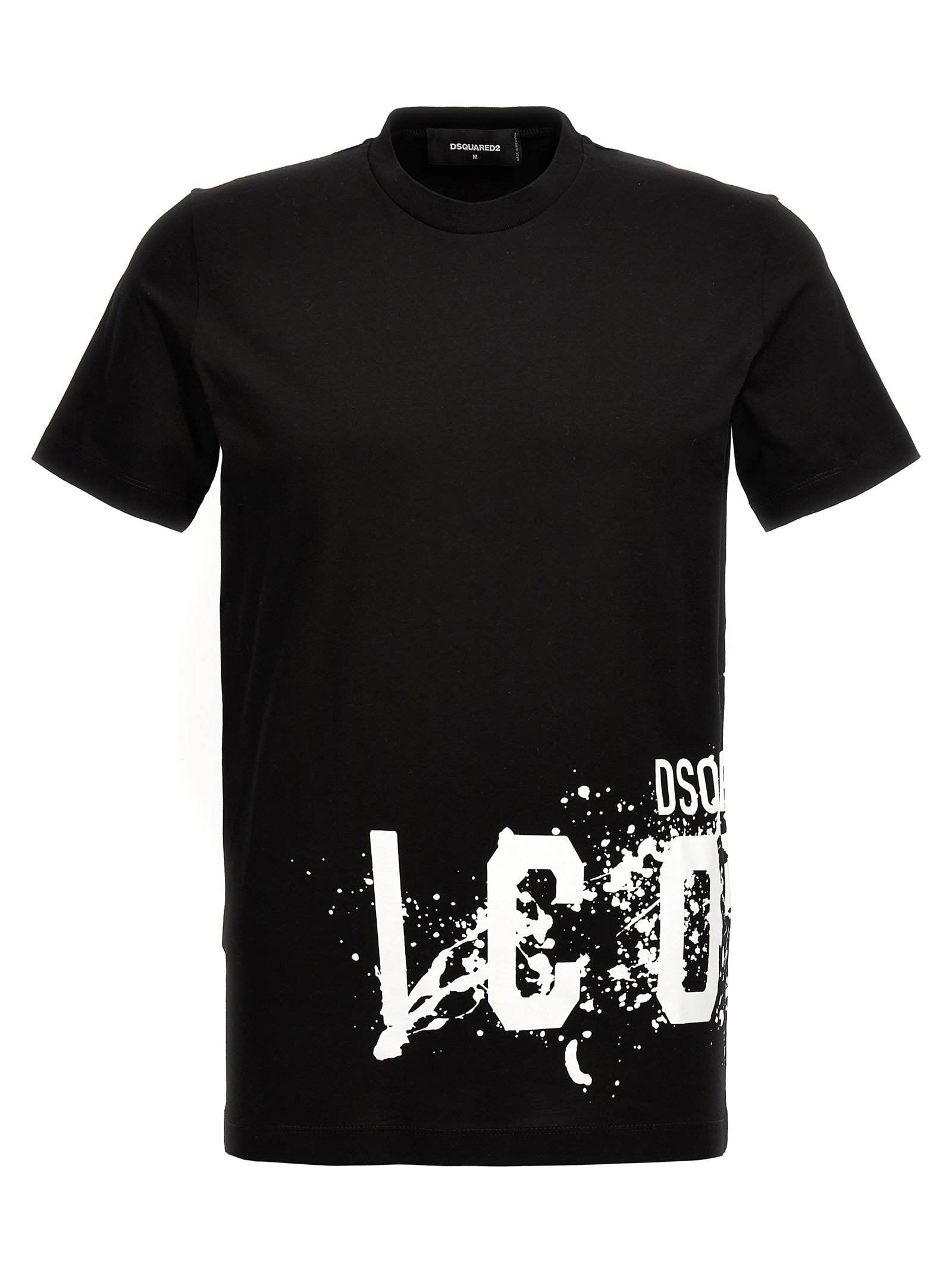 Shop Dsquared2 Icon Splash T-shirt In Black
