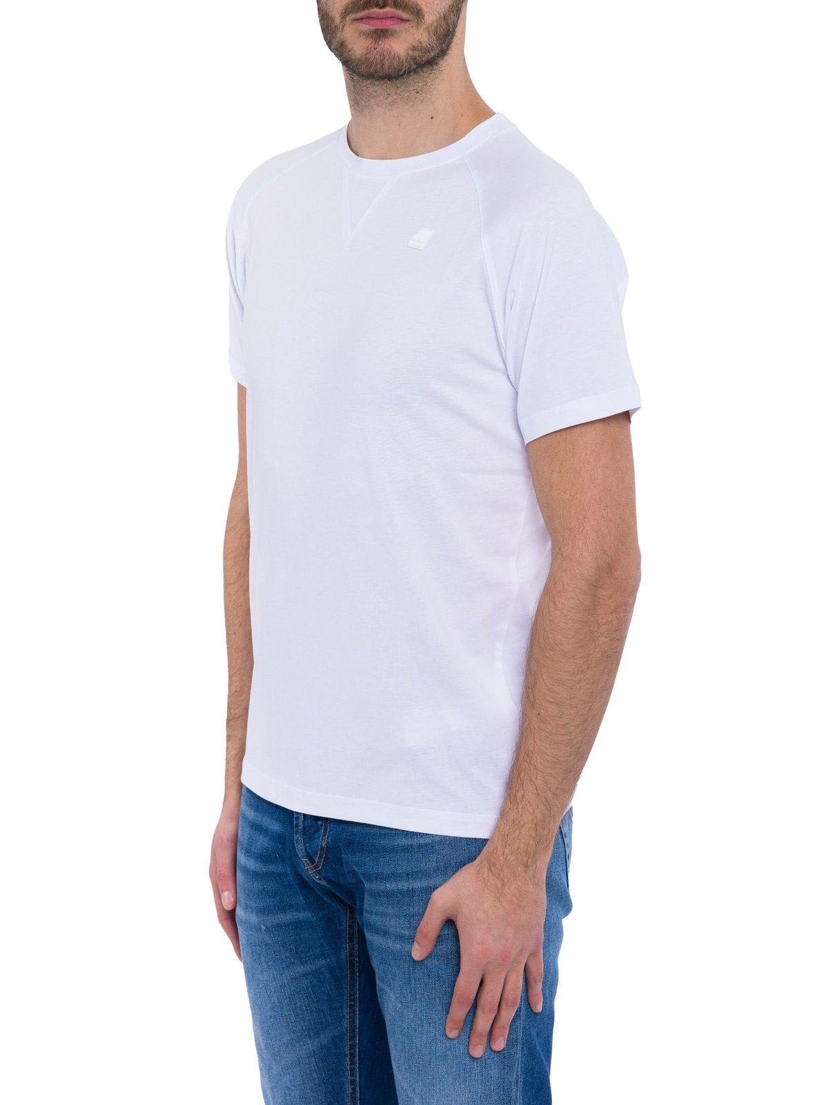Shop K-way Short-sleeved Crewneck T-shirt T-shirt In White