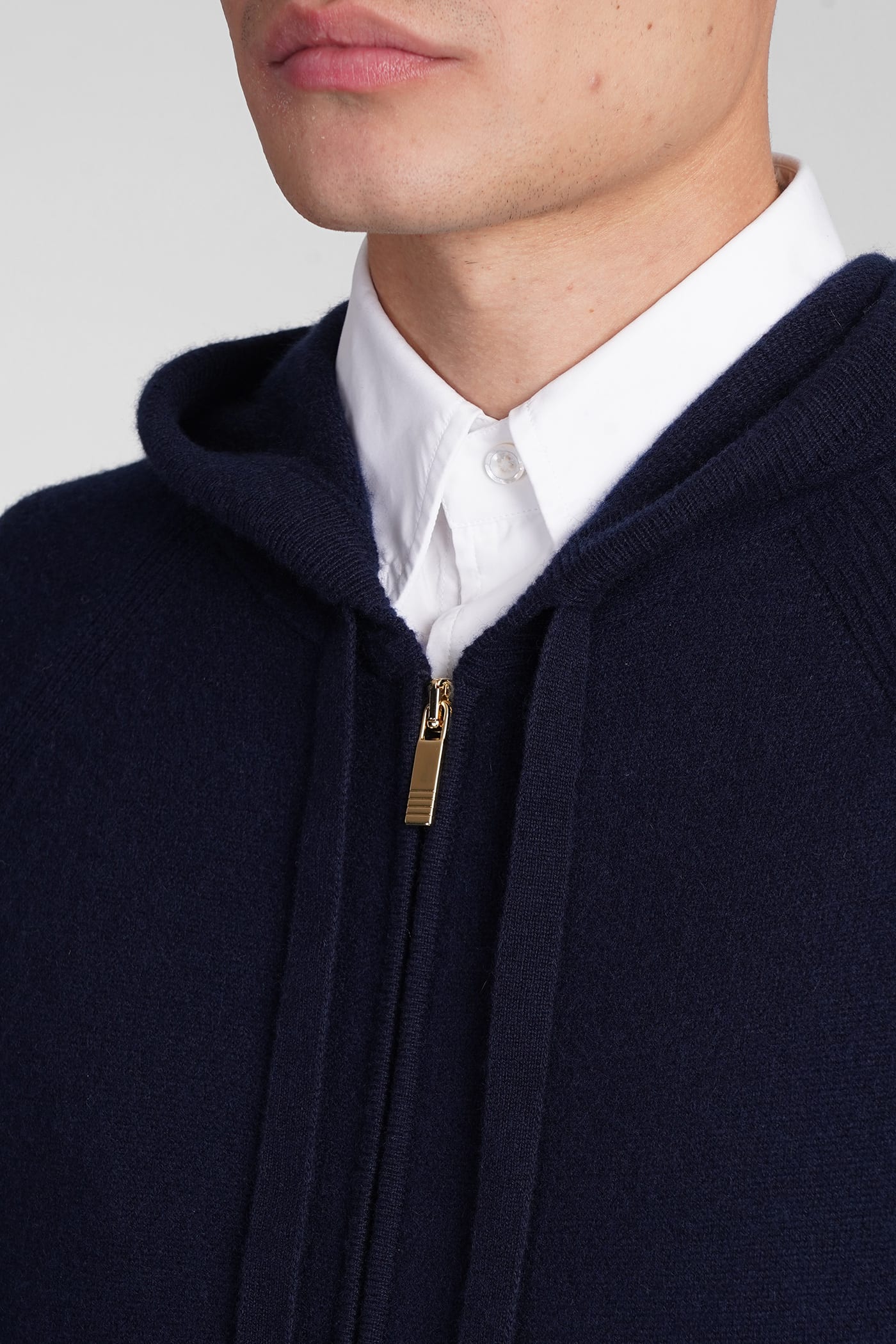 Shop Thom Browne Sweatshirt In Blue Cashmere