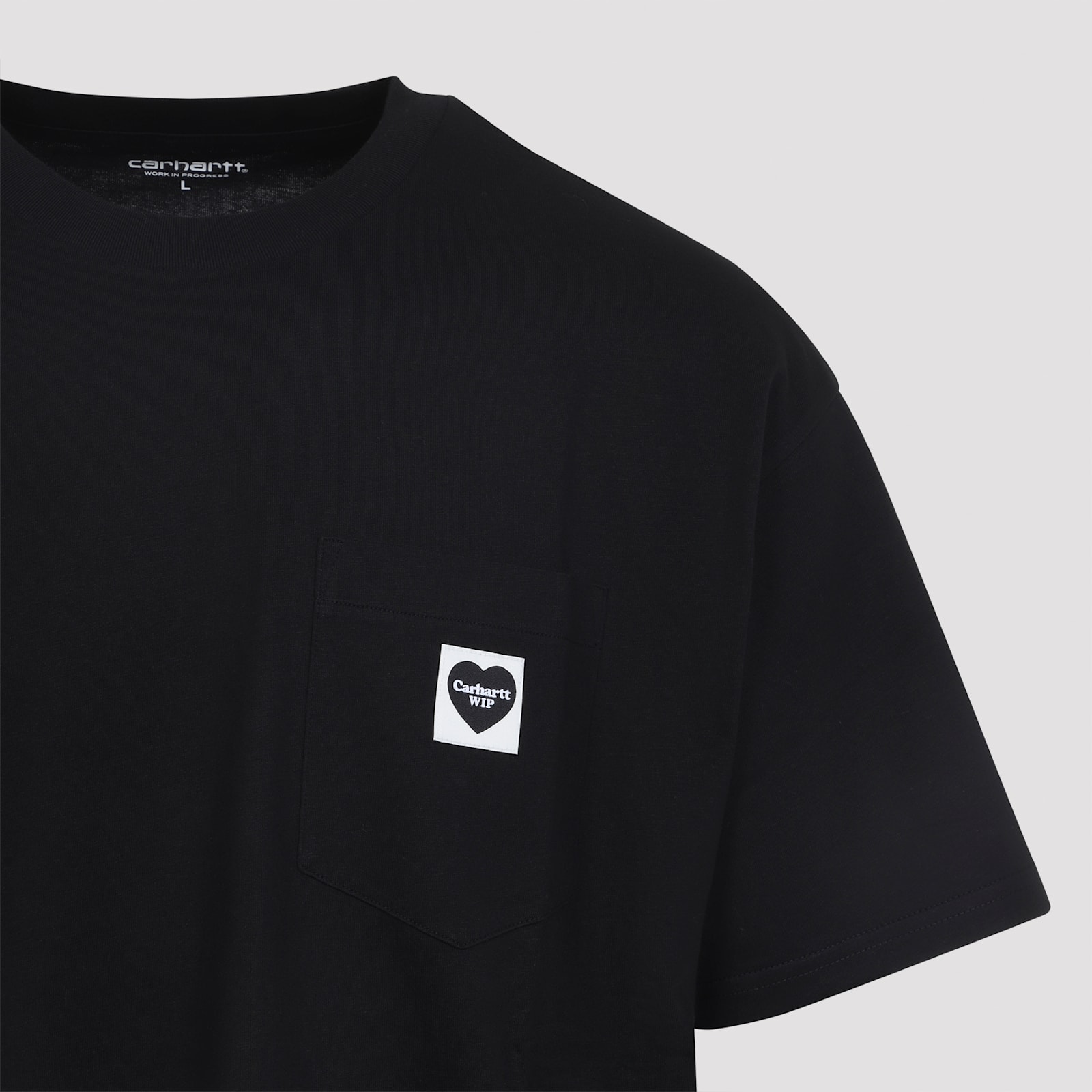 Carhartt Organic Cotton T-shirt With Iconic Patch In Black