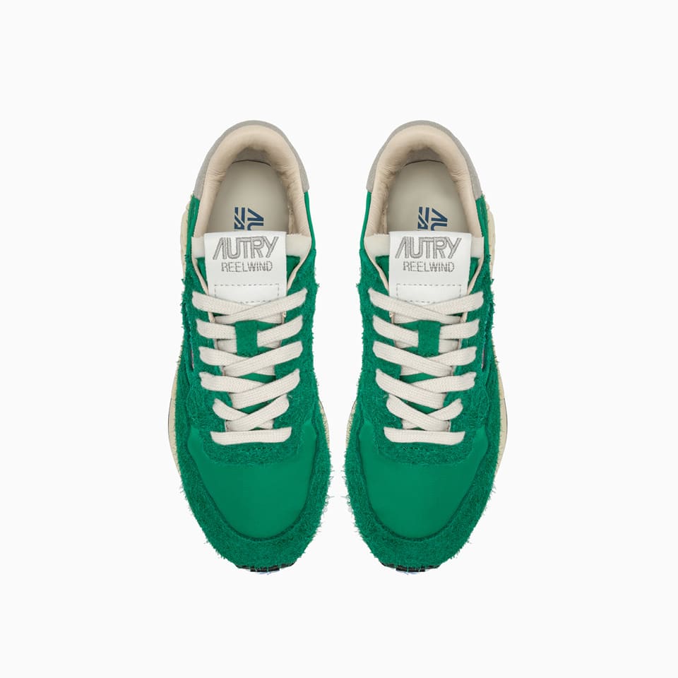 Shop Autry Reelwind Low Sneakers Wwlw Nc03 In Green