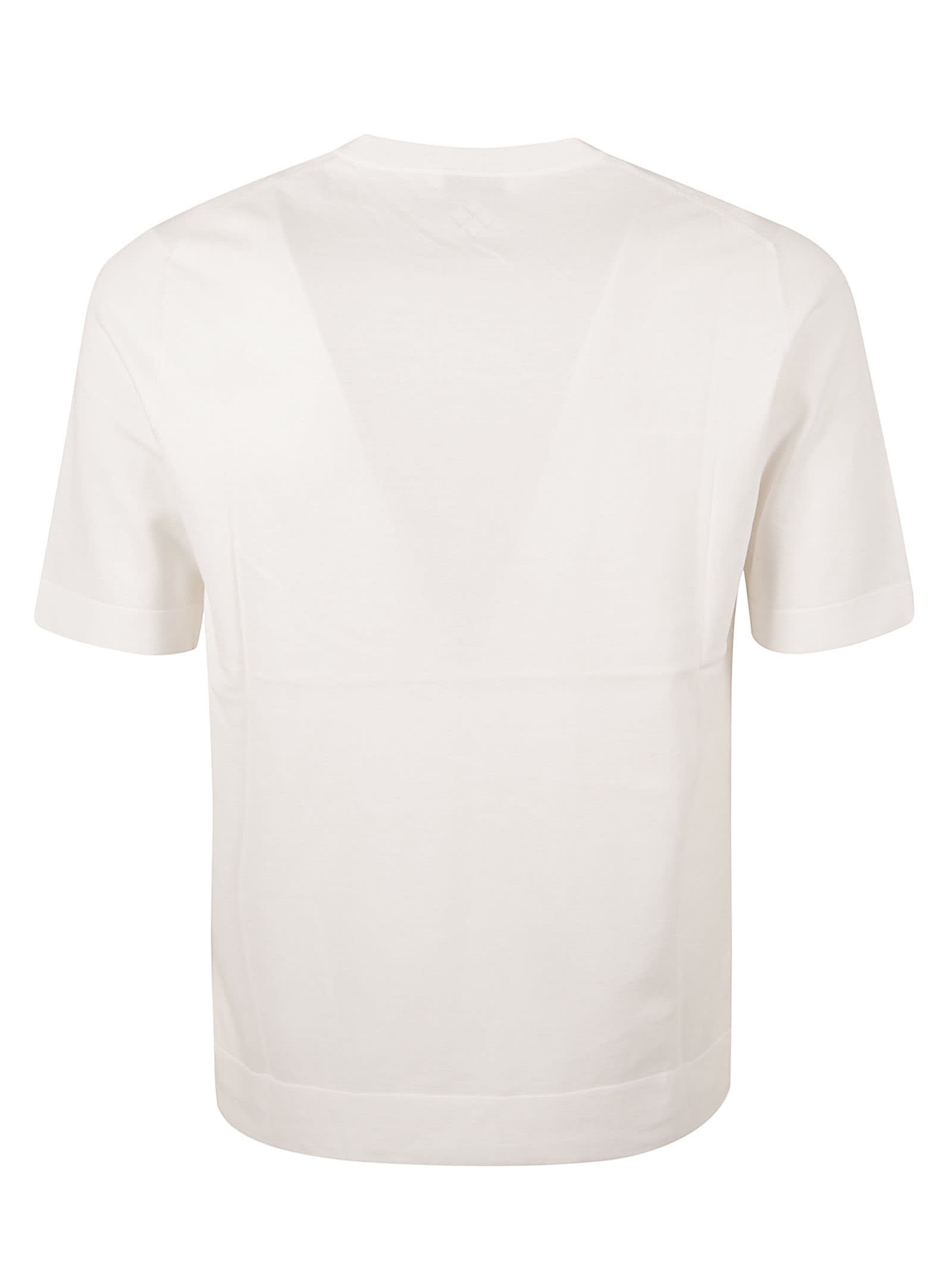 Shop Ballantyne Round Neck T-shirt In Optic White