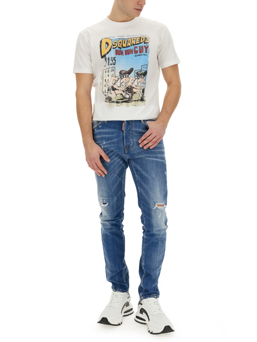 Shop Dsquared2 T-shirt With Print In White