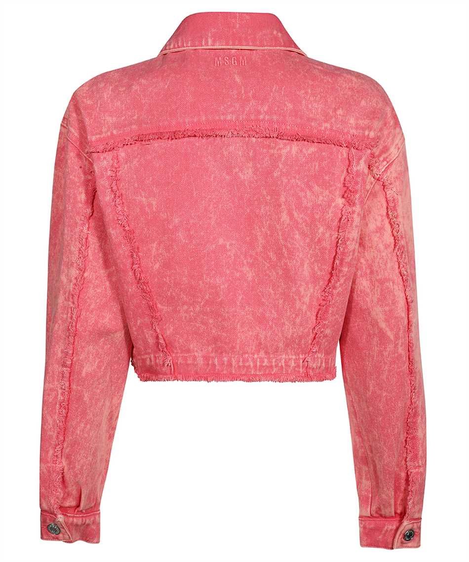 Msgm Woman Denim Outerwear Pink Size 6 Cotton In Pink