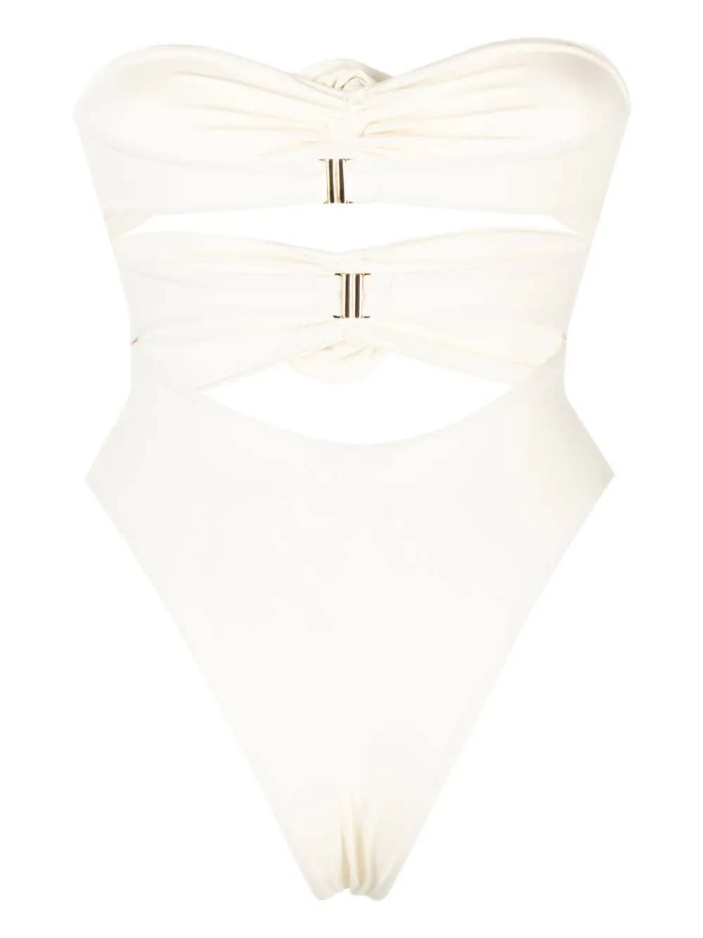 Shop La Reveche Ivory Vesna One Piece Swimsuit In White