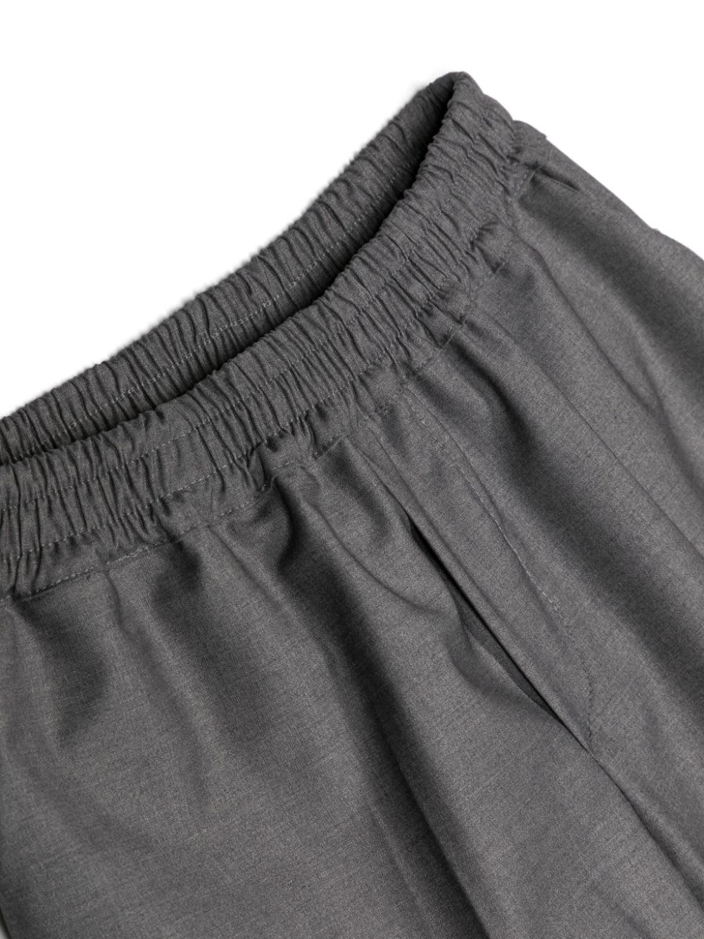 Shop Douuod Straight High-waisted Trousers In Gray