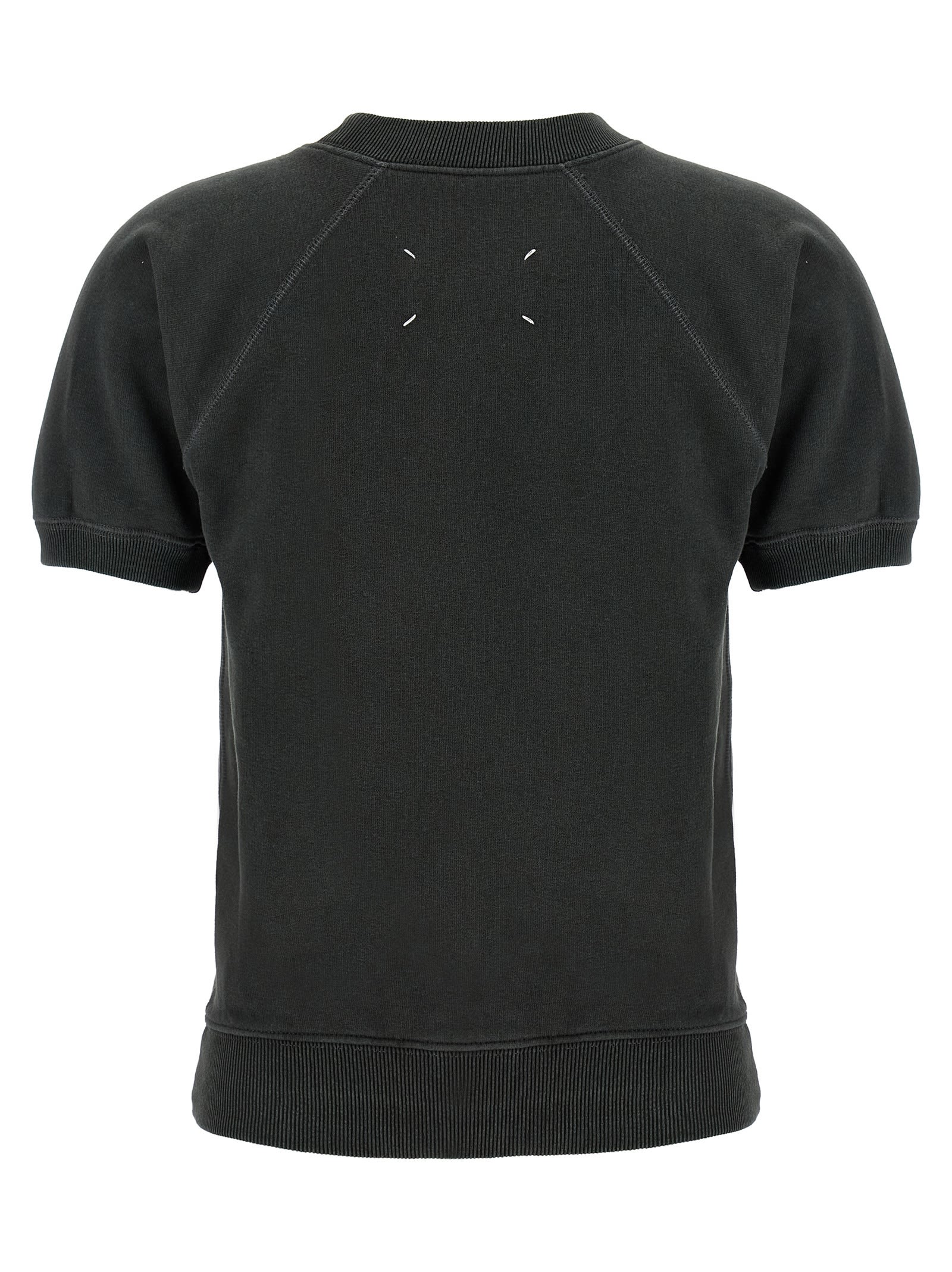 Maison Margiela Deconstructed Logo Sweatshirt With Ribbed Finish