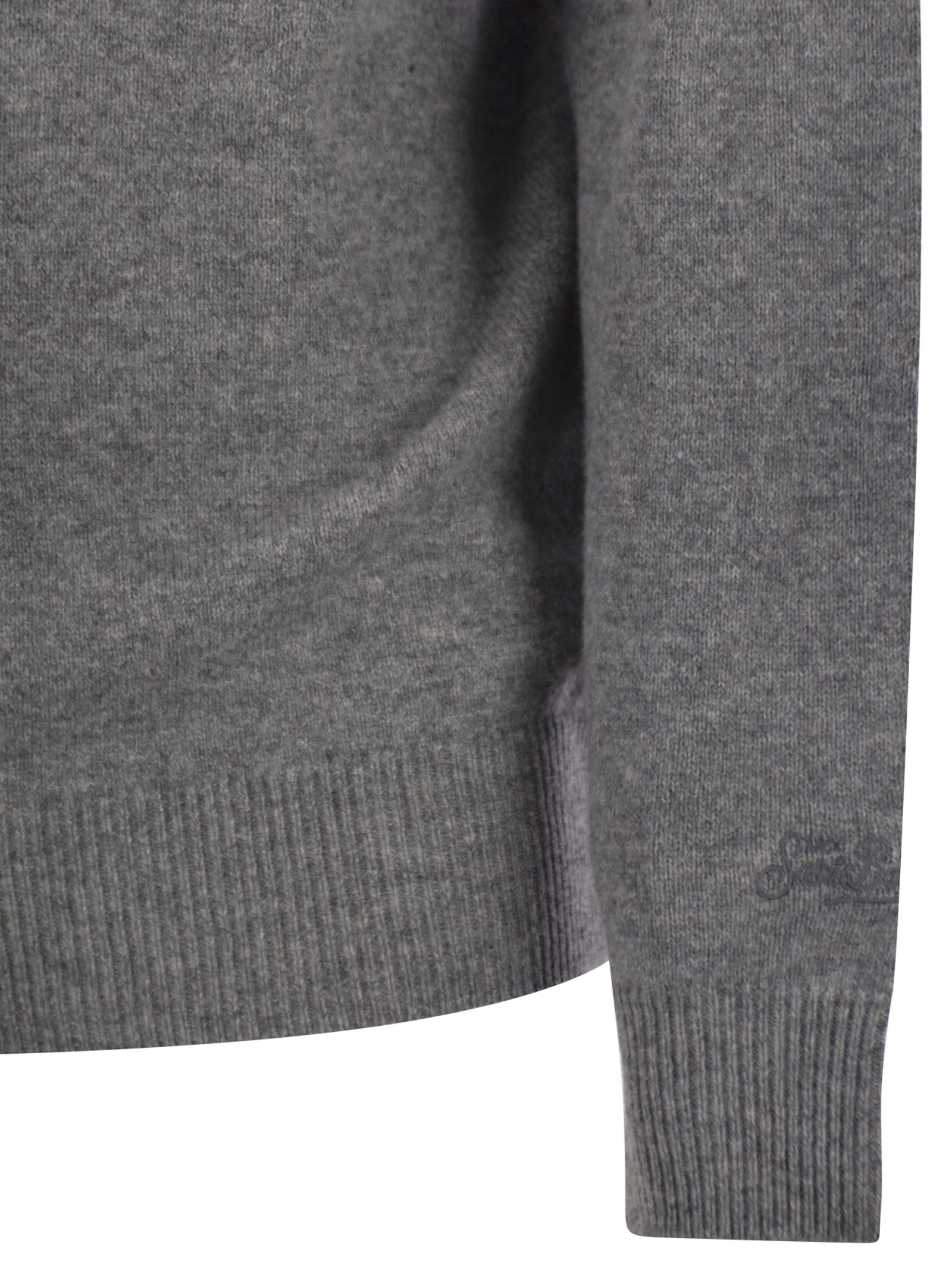 Mc2 Saint Barth Regent - Lambswool Crew Neck Jumper In Gray